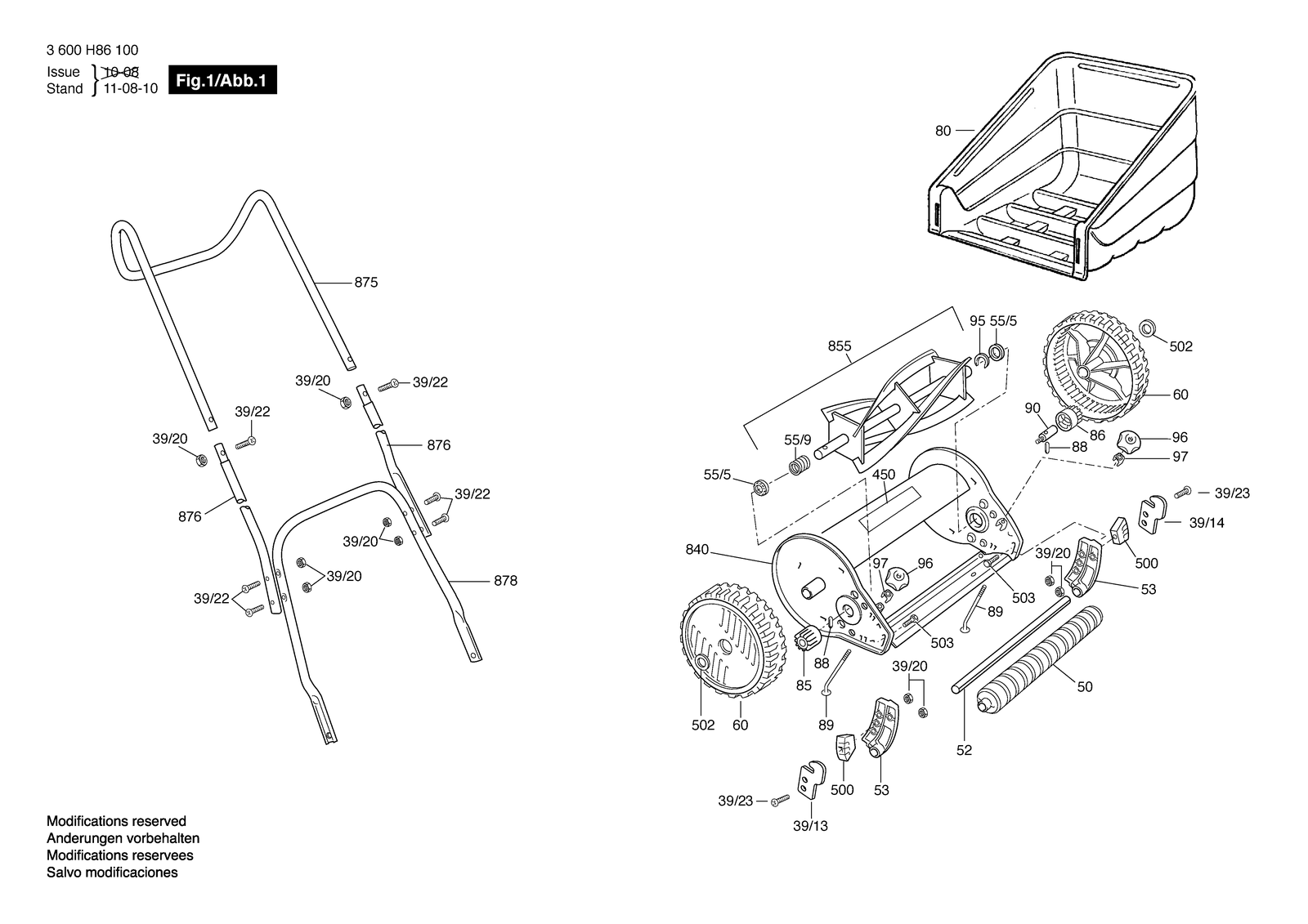 Bosch AHM 38 parts diagram, sheet 1