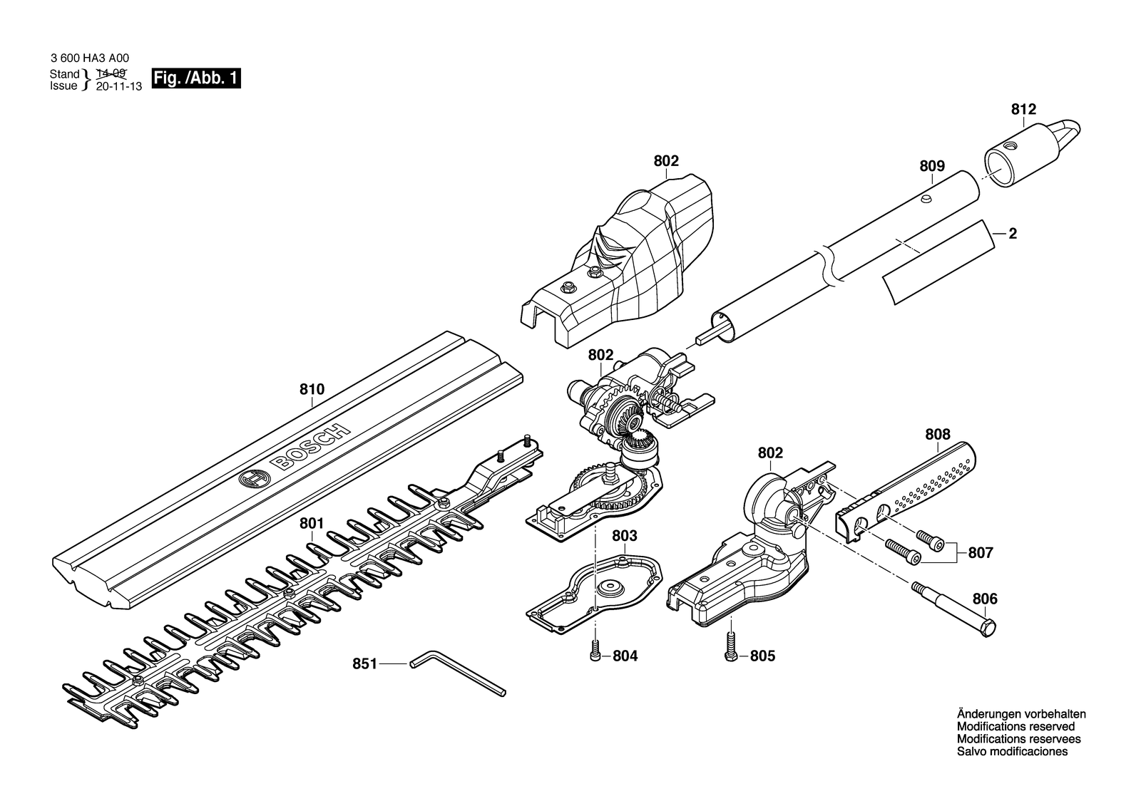 Bosch AMW 10 HS parts diagram, sheet 1