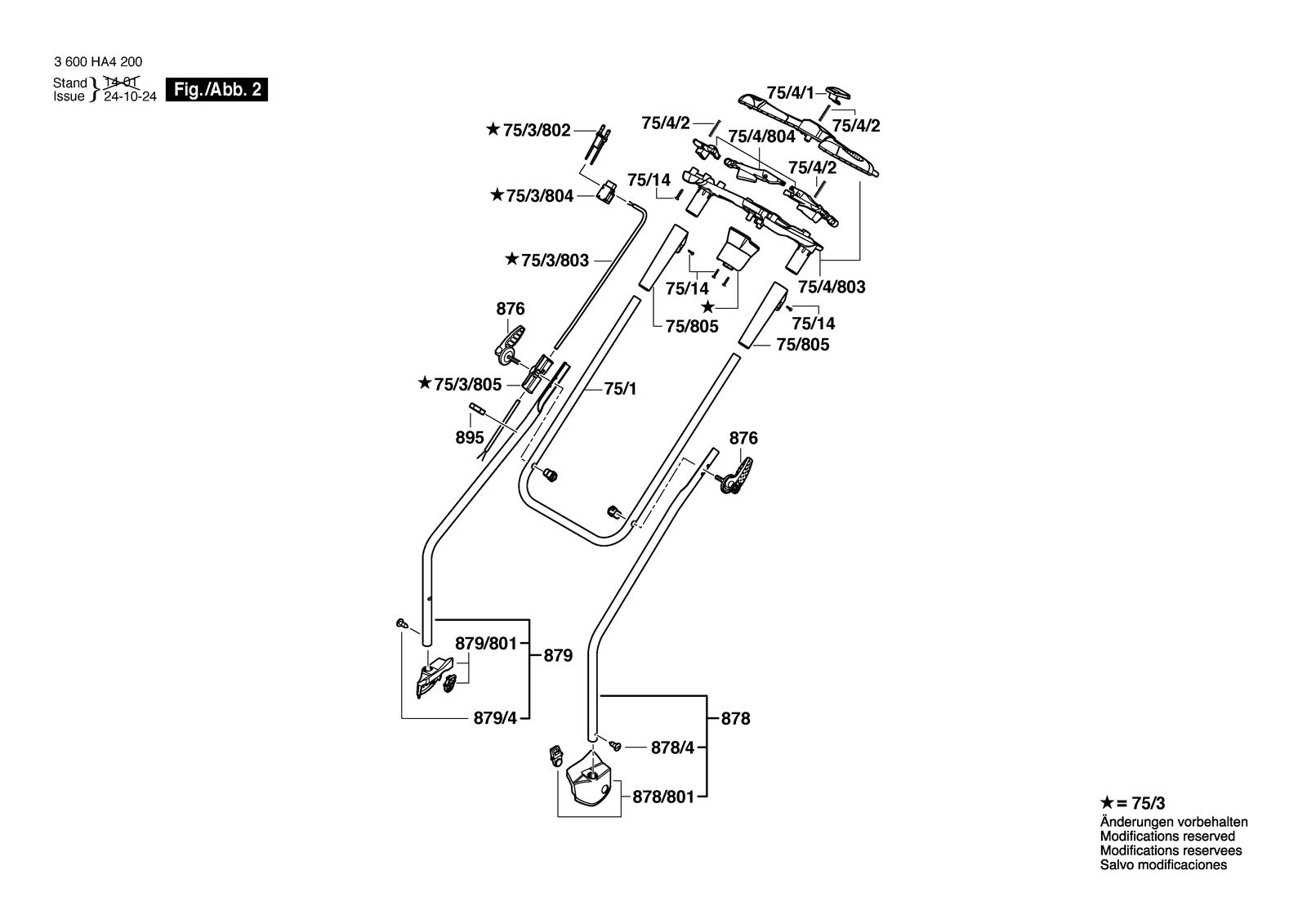 Bosch Rotak 400 ER parts diagram, sheet 2