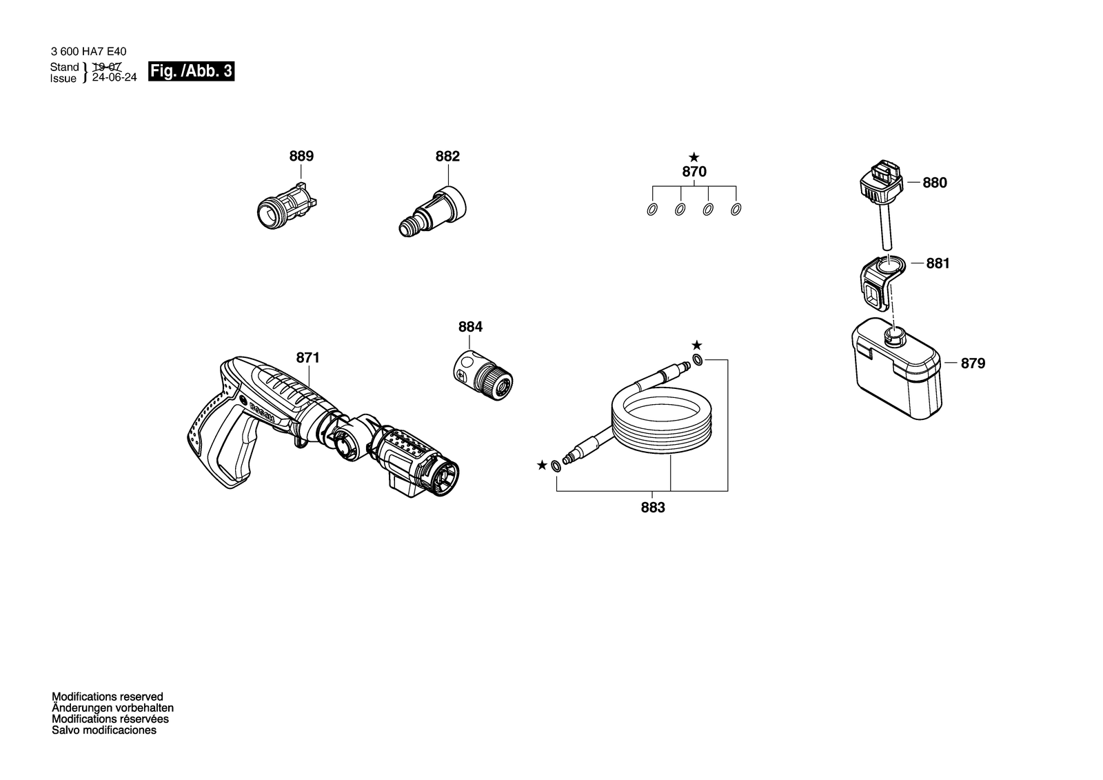 Bosch EasyAquatak 100 parts diagram, sheet 3