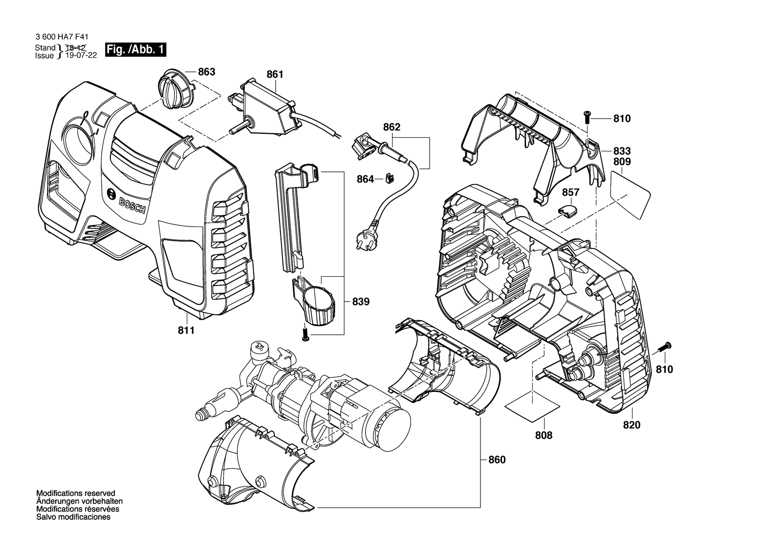 Bosch EasyAquatak 110 parts diagram, sheet 1