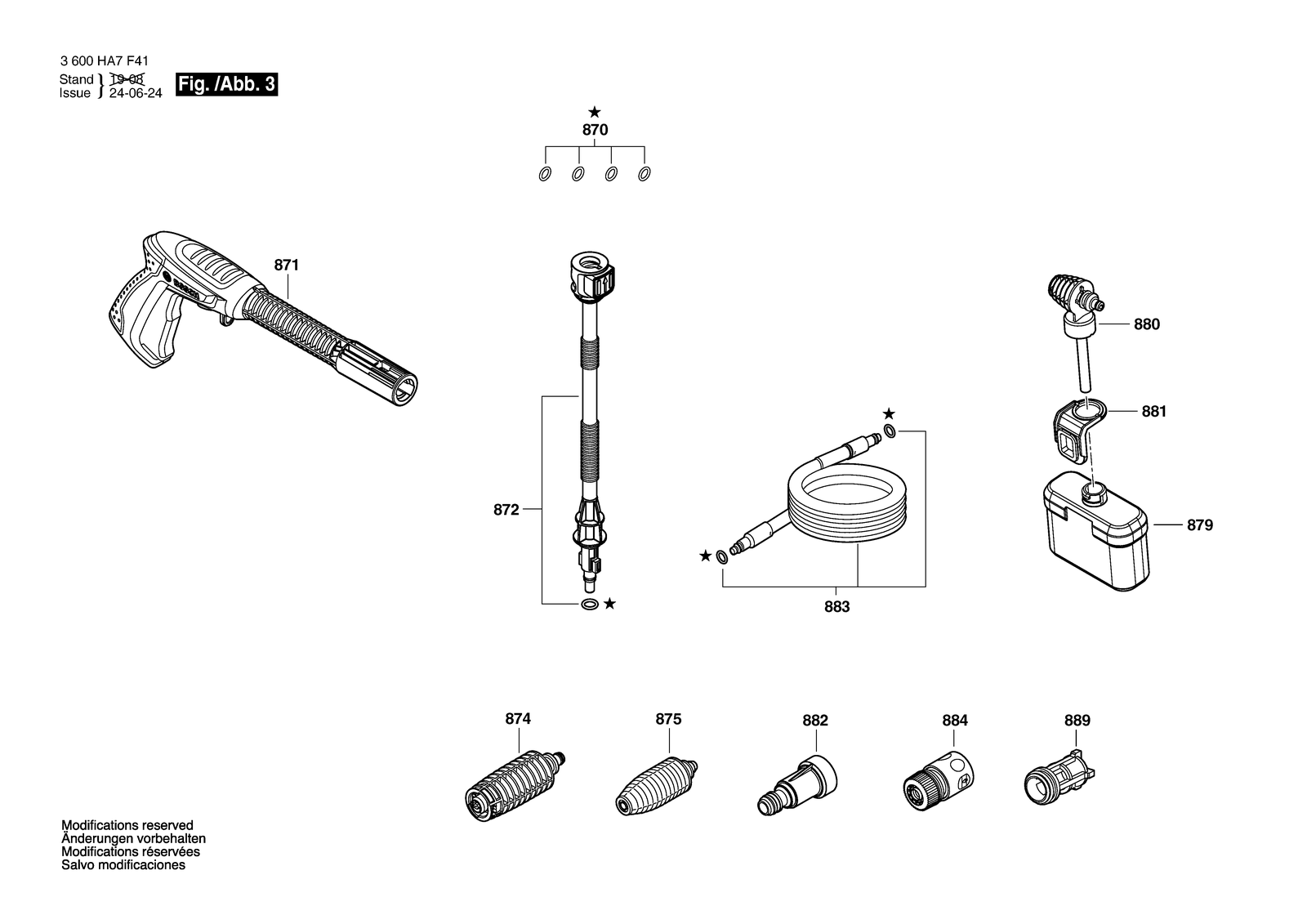 Bosch EasyAquatak 110 parts diagram, sheet 3