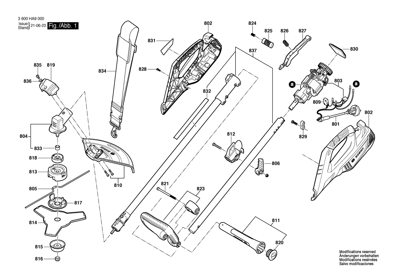 Bosch AFS 23-37 parts diagram, sheet 1