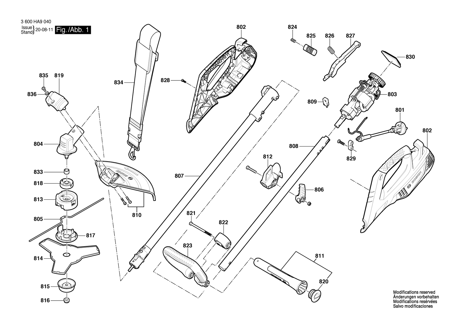 Bosch AFS 23-37 parts diagram, sheet 1