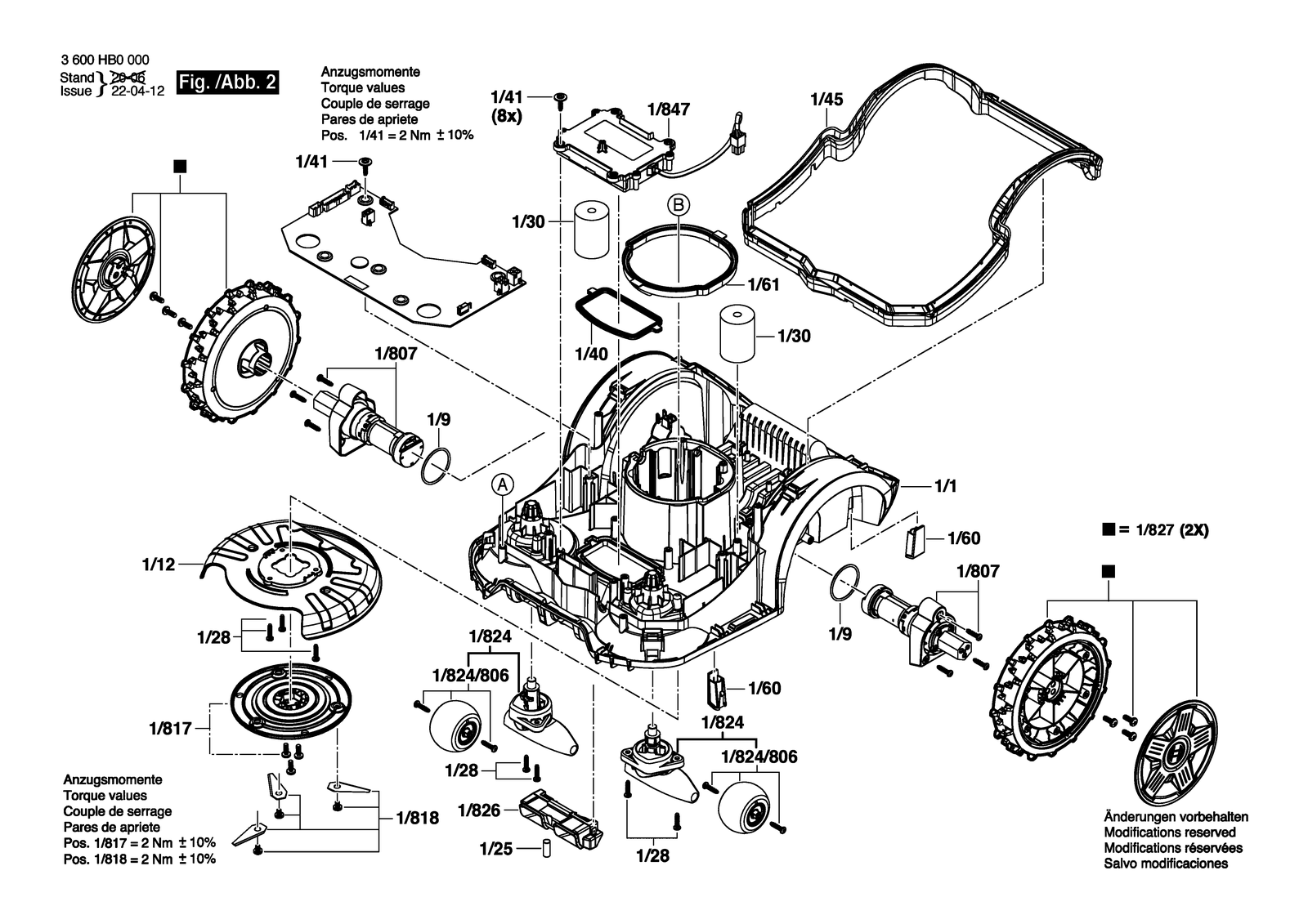 Bosch Indego 350 parts diagram, sheet 2