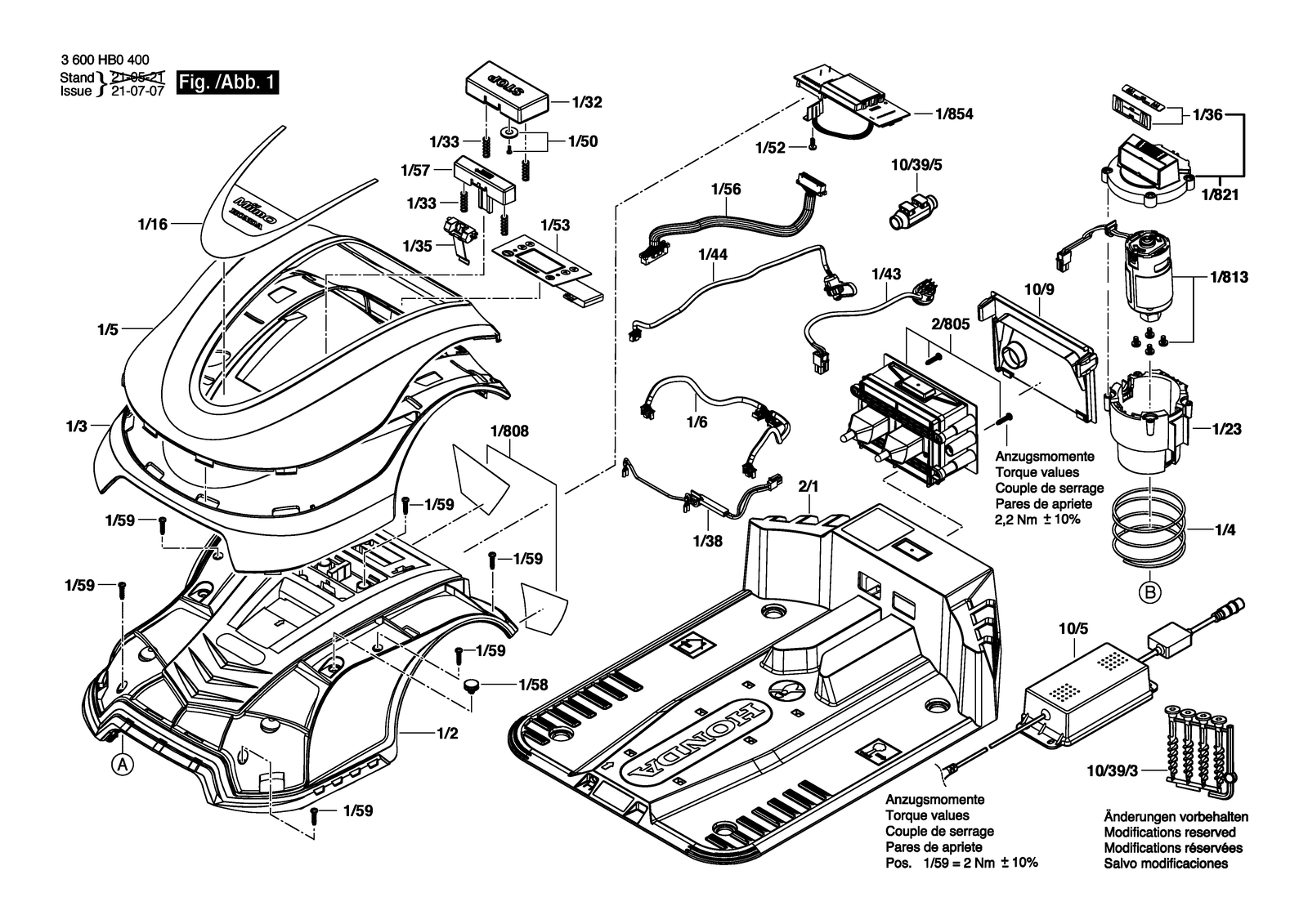 Bosch HRM40E parts diagram, sheet 1