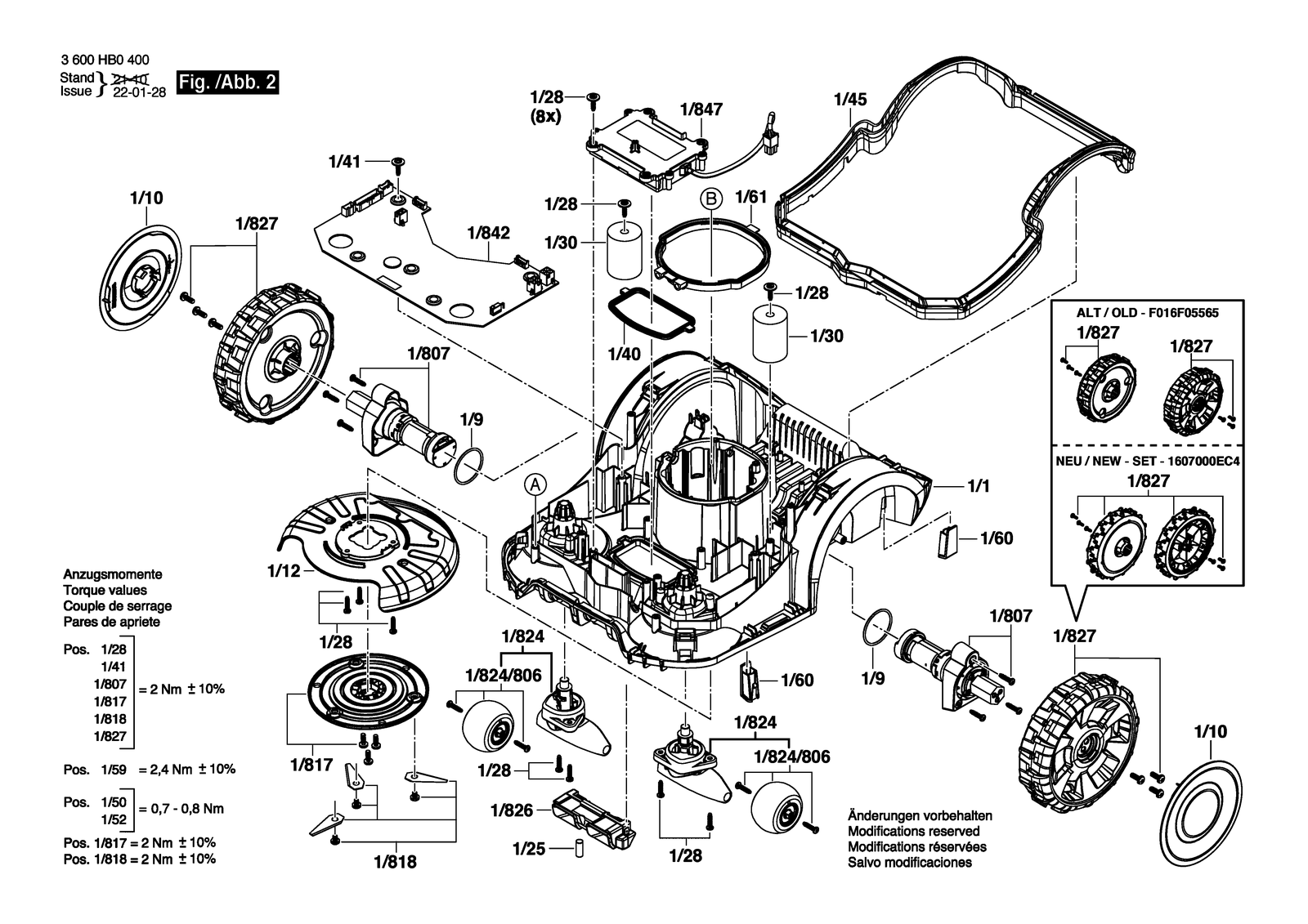 Bosch HRM40E parts diagram, sheet 2
