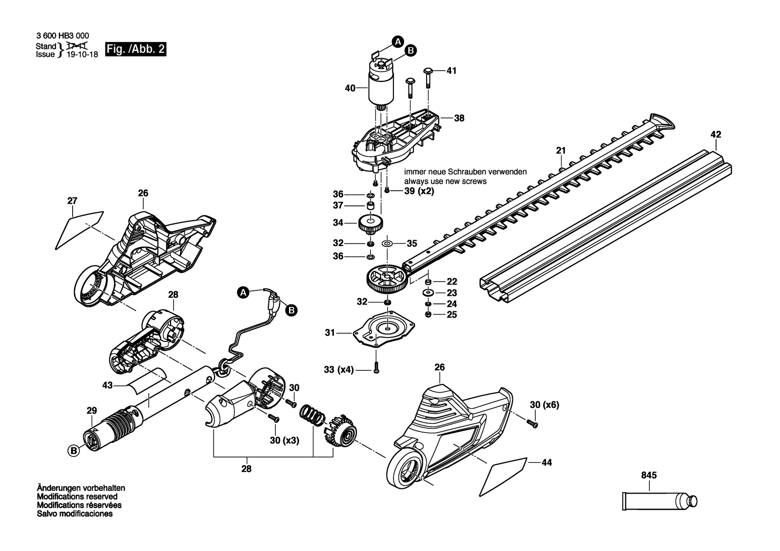 Bosch UniversalHedgePole 18 parts diagram, sheet 2