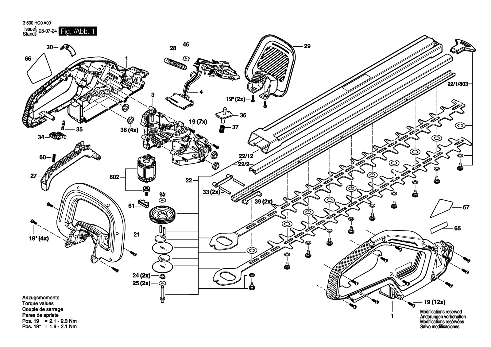 Bosch HHH 36BXB E65T parts diagram, sheet 1