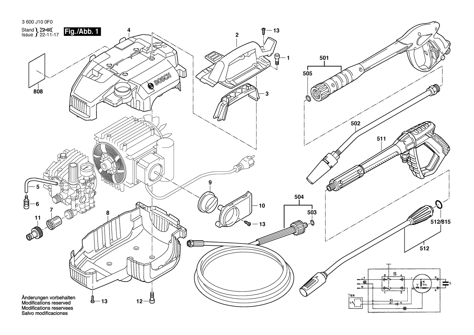Bosch GHP 5-13 C parts diagram, sheet 1