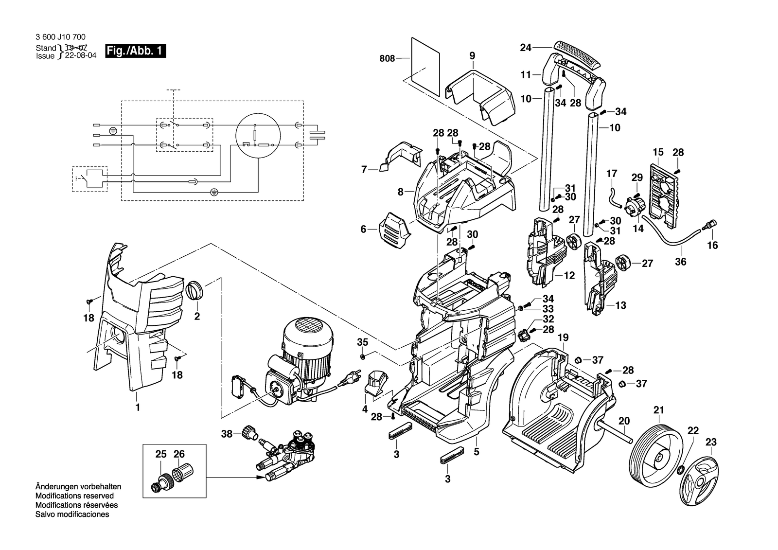 Bosch GHP 5-75 parts diagram, sheet 1