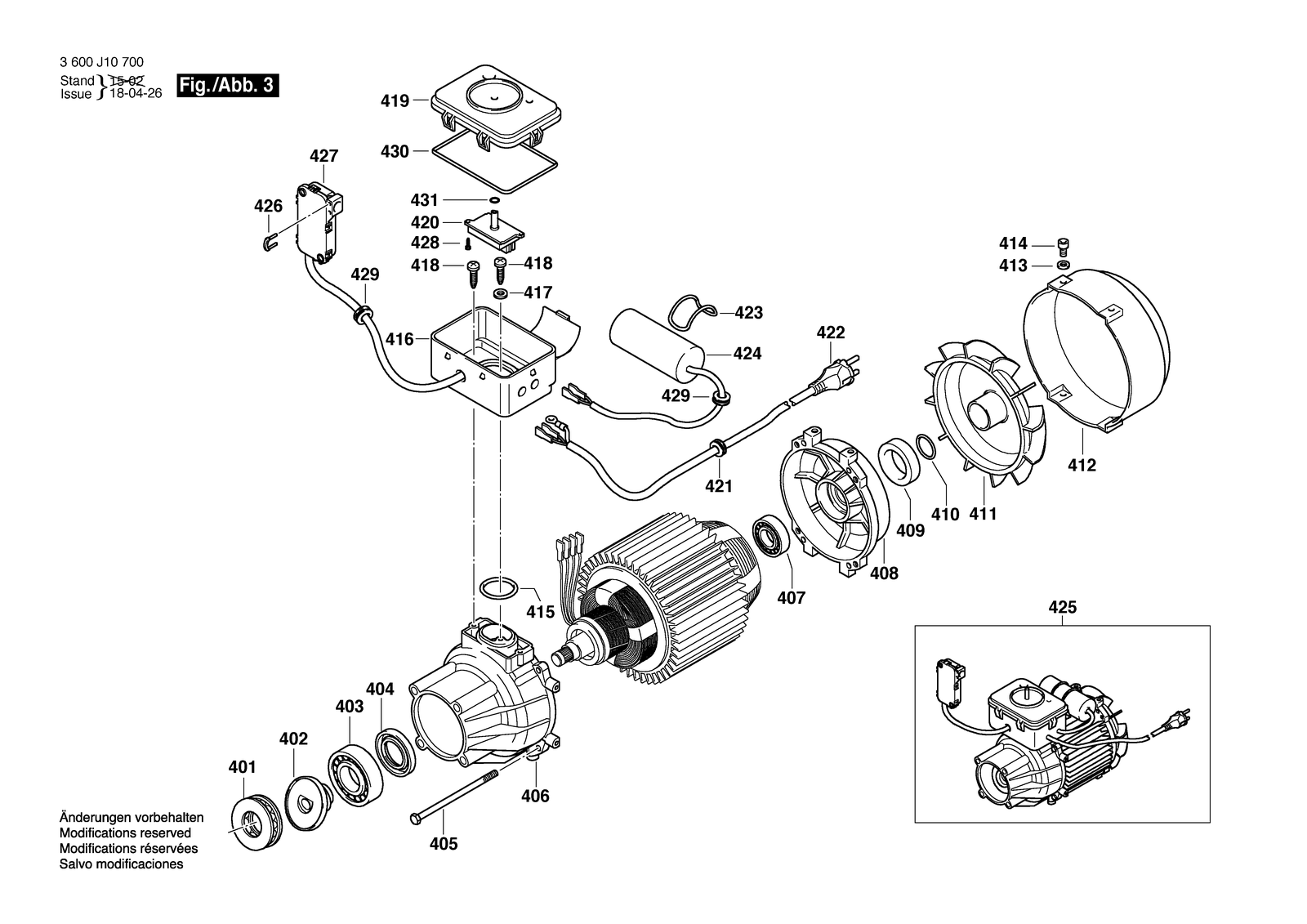 Bosch GHP 5-75 parts diagram, sheet 3
