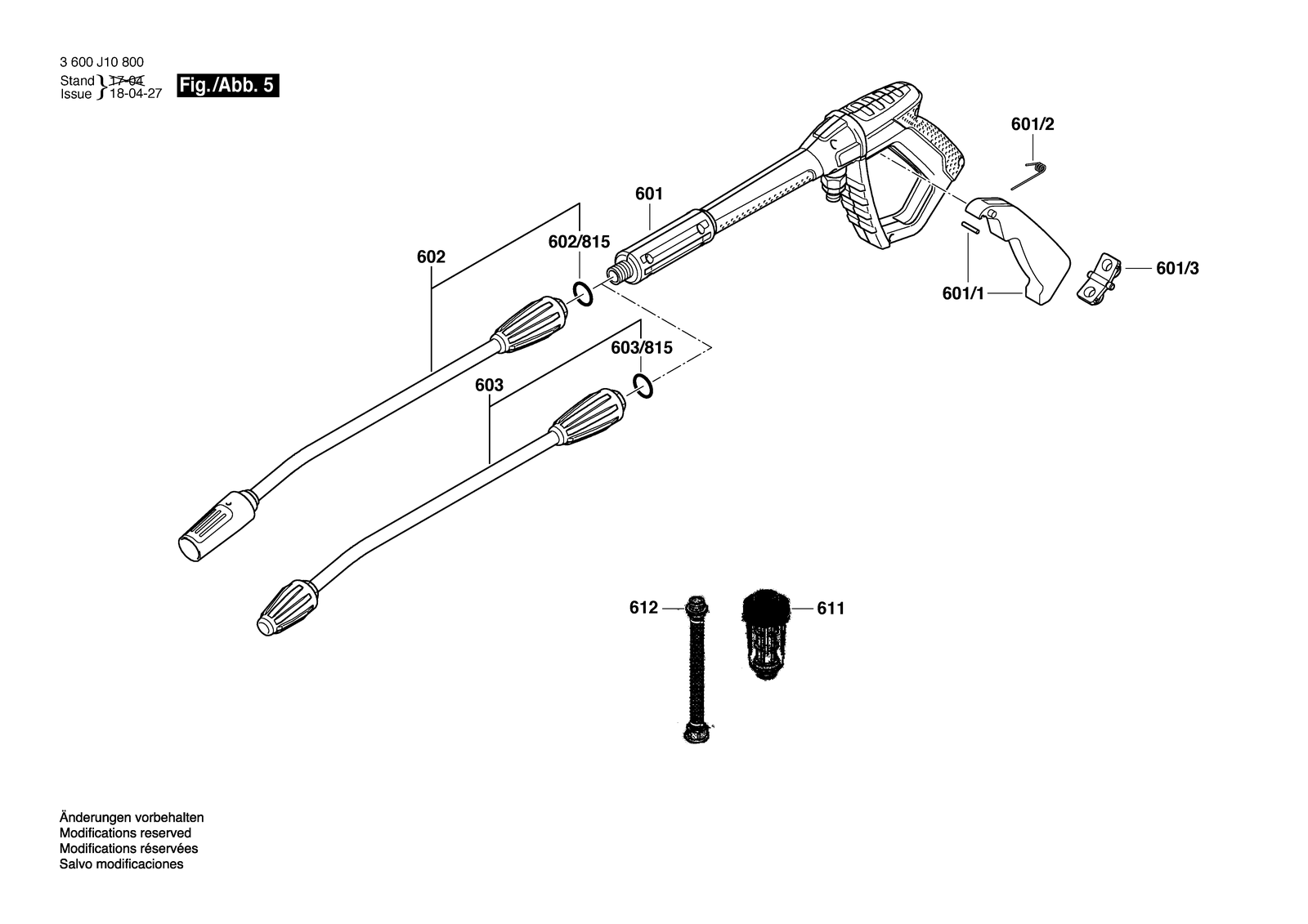 Bosch GHP 5-75 X parts diagram, sheet 5