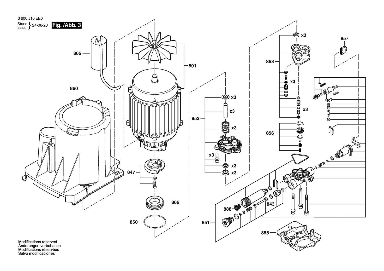 Bosch GHP 220 parts diagram, sheet 3