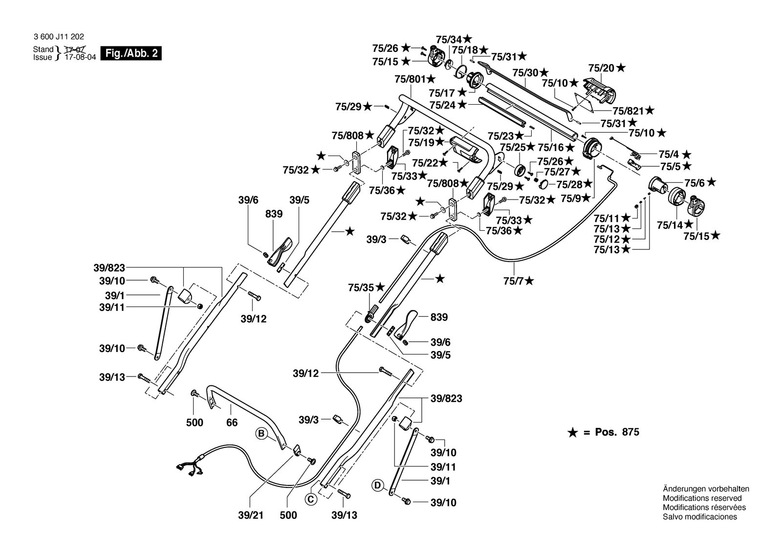 Bosch GRA 36V-53 P parts diagram, sheet 2