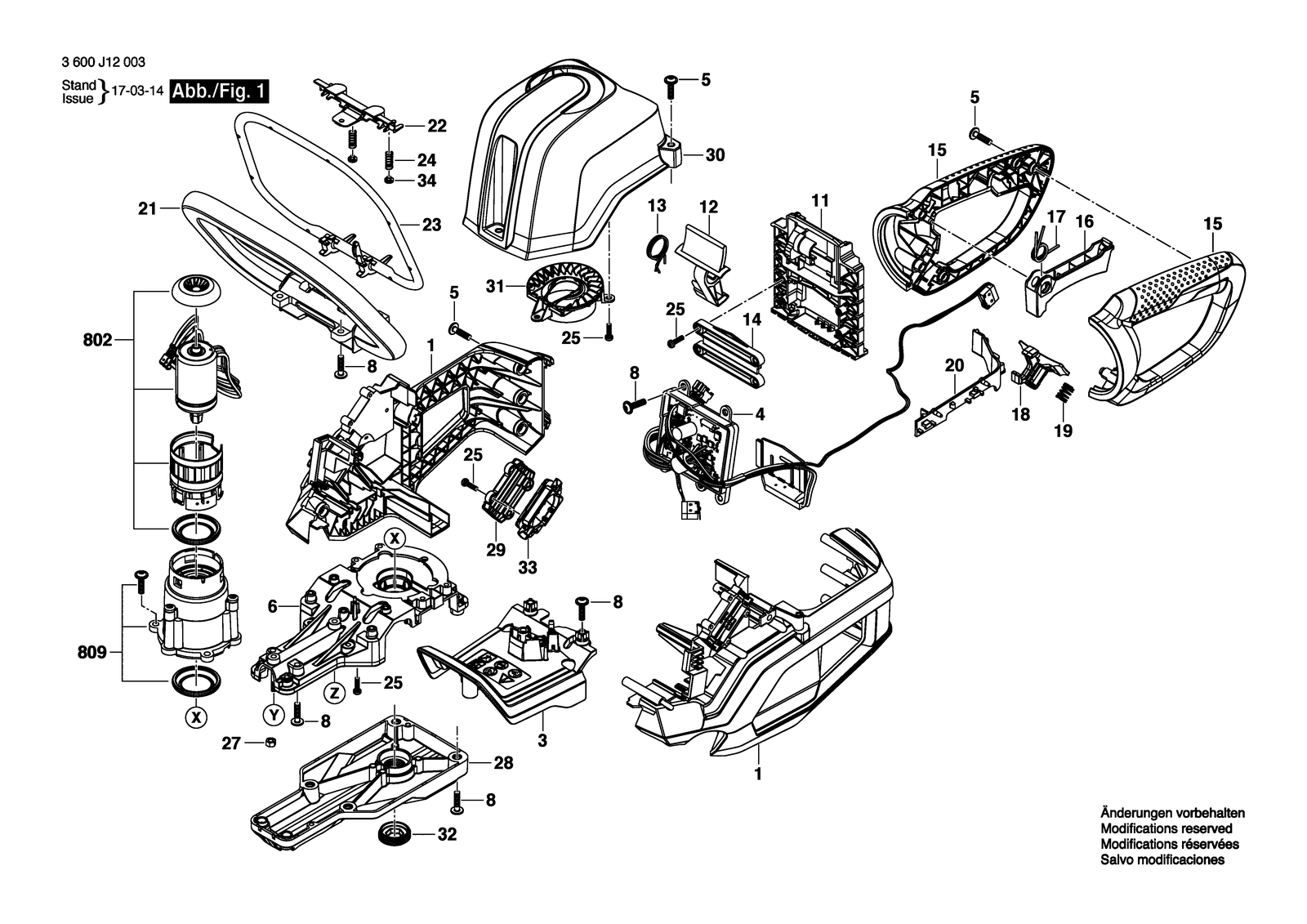 Bosch HC60-PR 7 parts diagram, sheet 1