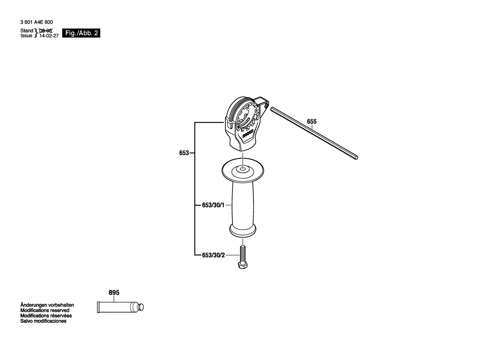 Bosch GSB 16 RE parts diagram, sheet 2