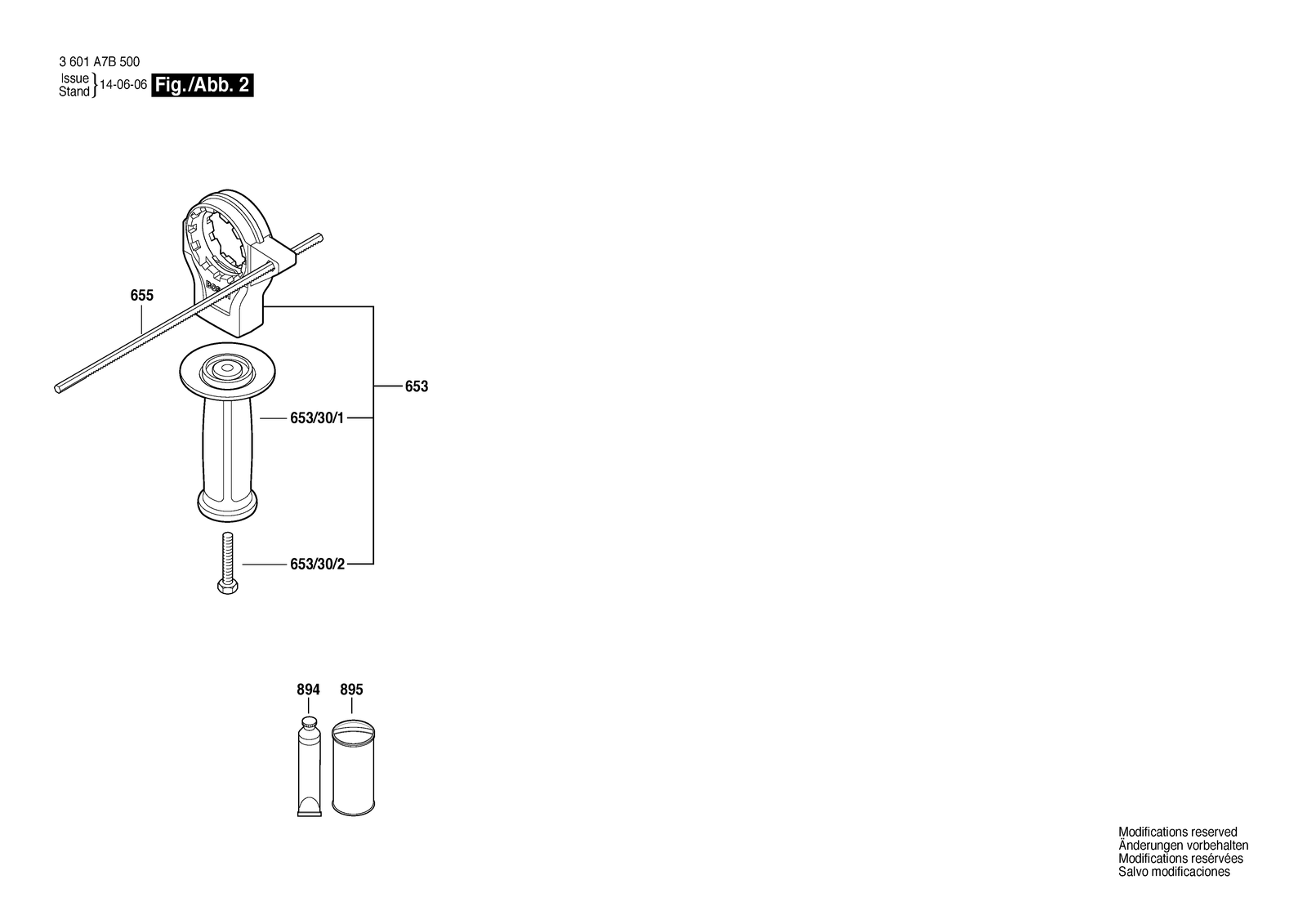Bosch GSB 19-2 RE parts diagram, sheet 2