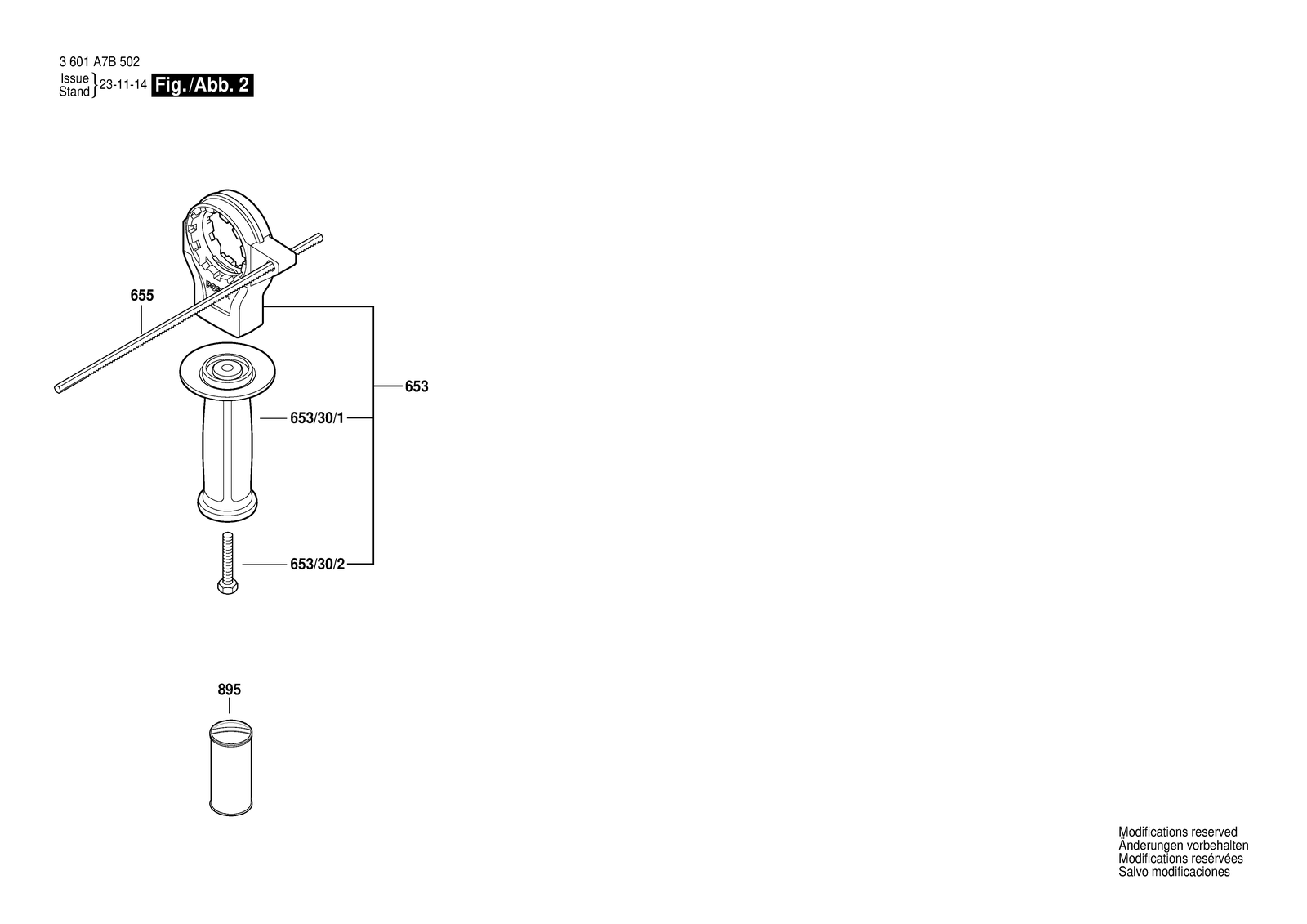 Bosch GSB 19-2 RE parts diagram, sheet 2