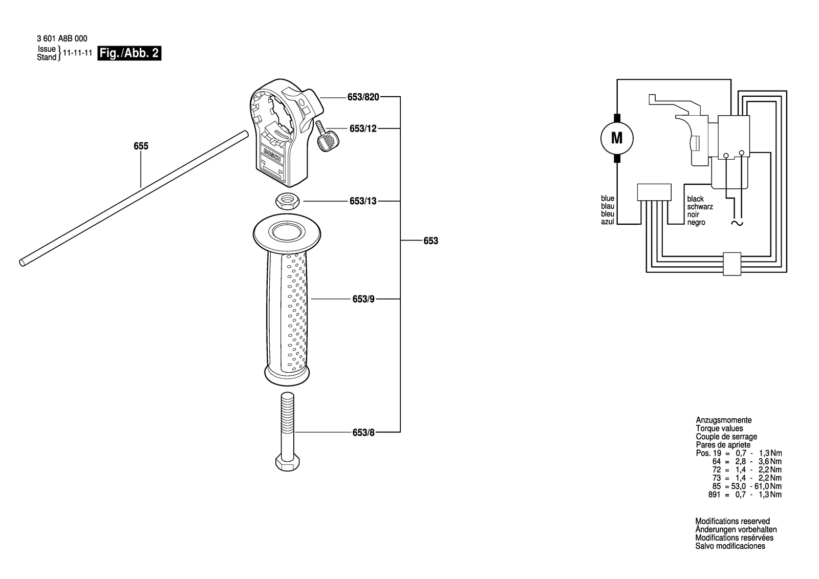 Bosch GSB 162-2 RE parts diagram, sheet 2