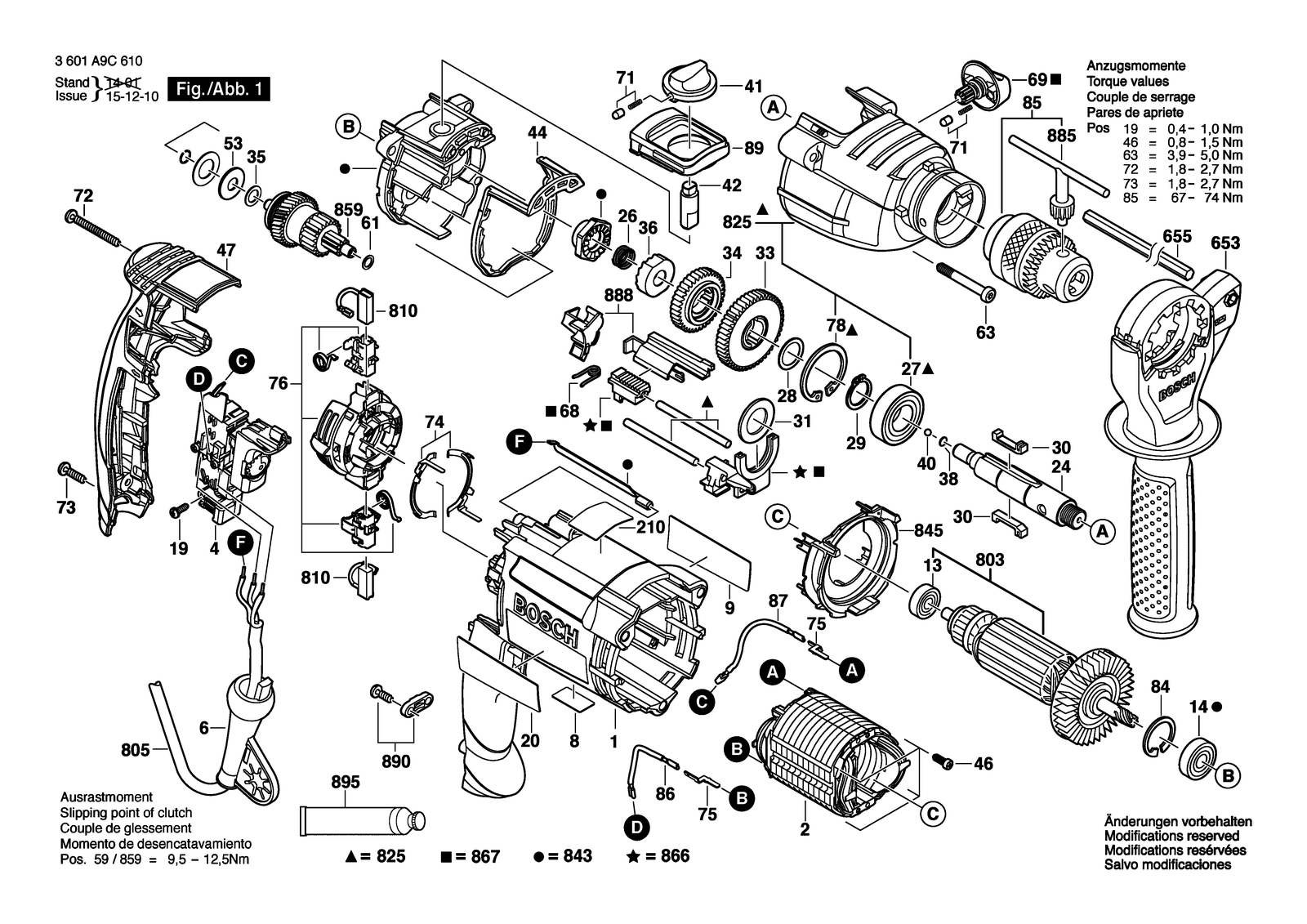 Bosch HD 21-2 parts diagram, sheet 1