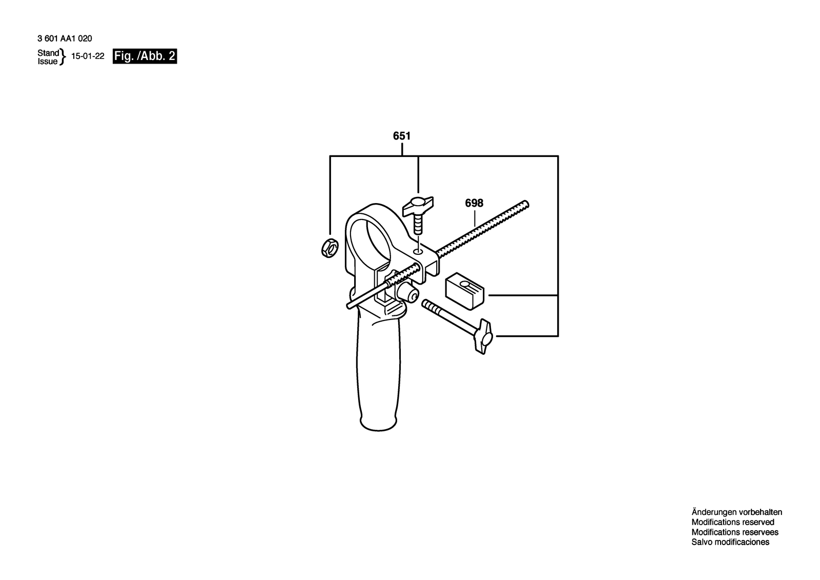Bosch GSB 1300 parts diagram, sheet 2