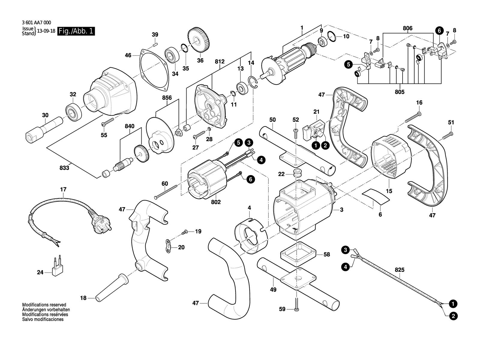 Bosch GRW 12 E parts diagram, sheet 1