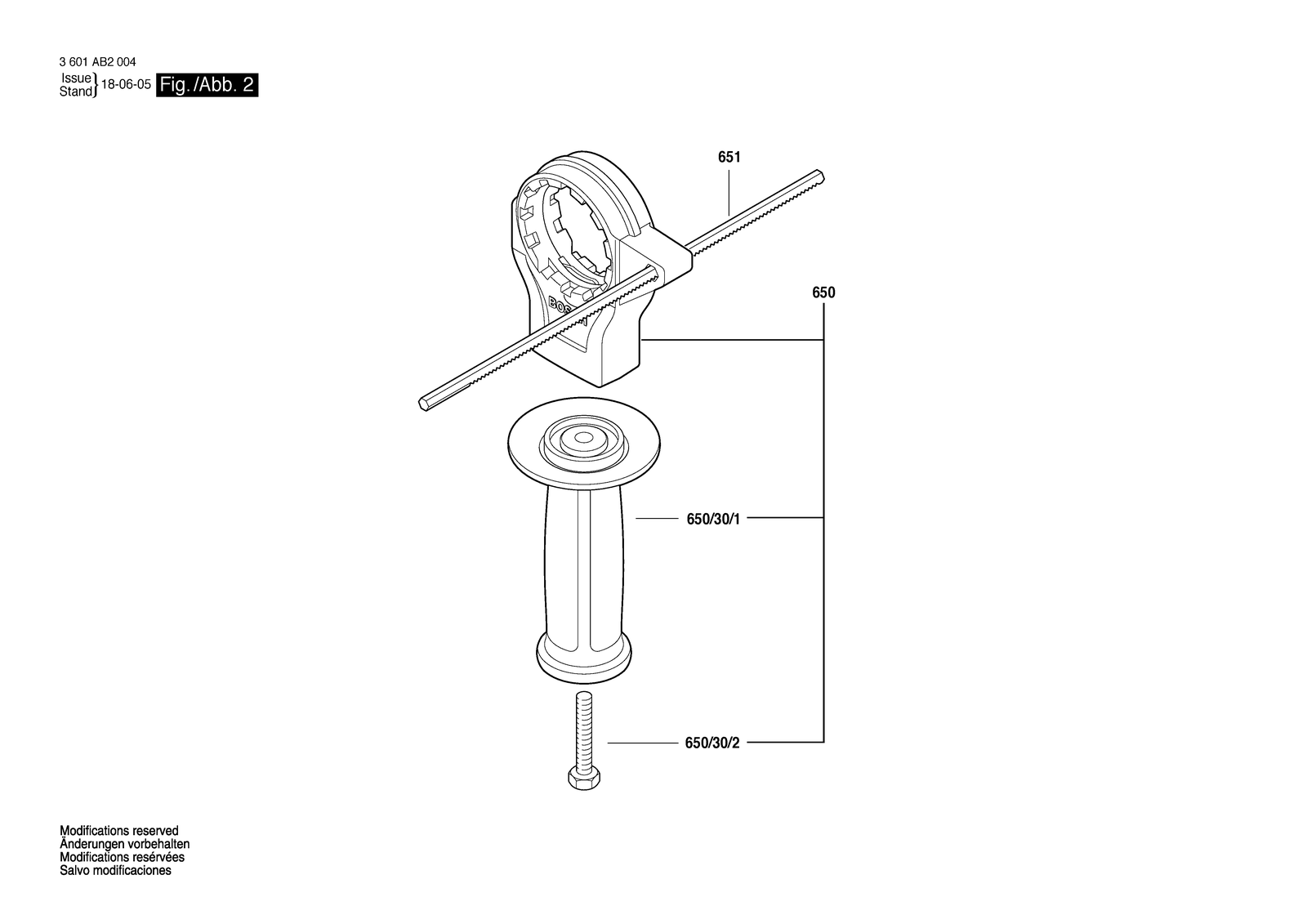 Bosch GBM 13-2 RE parts diagram, sheet 2