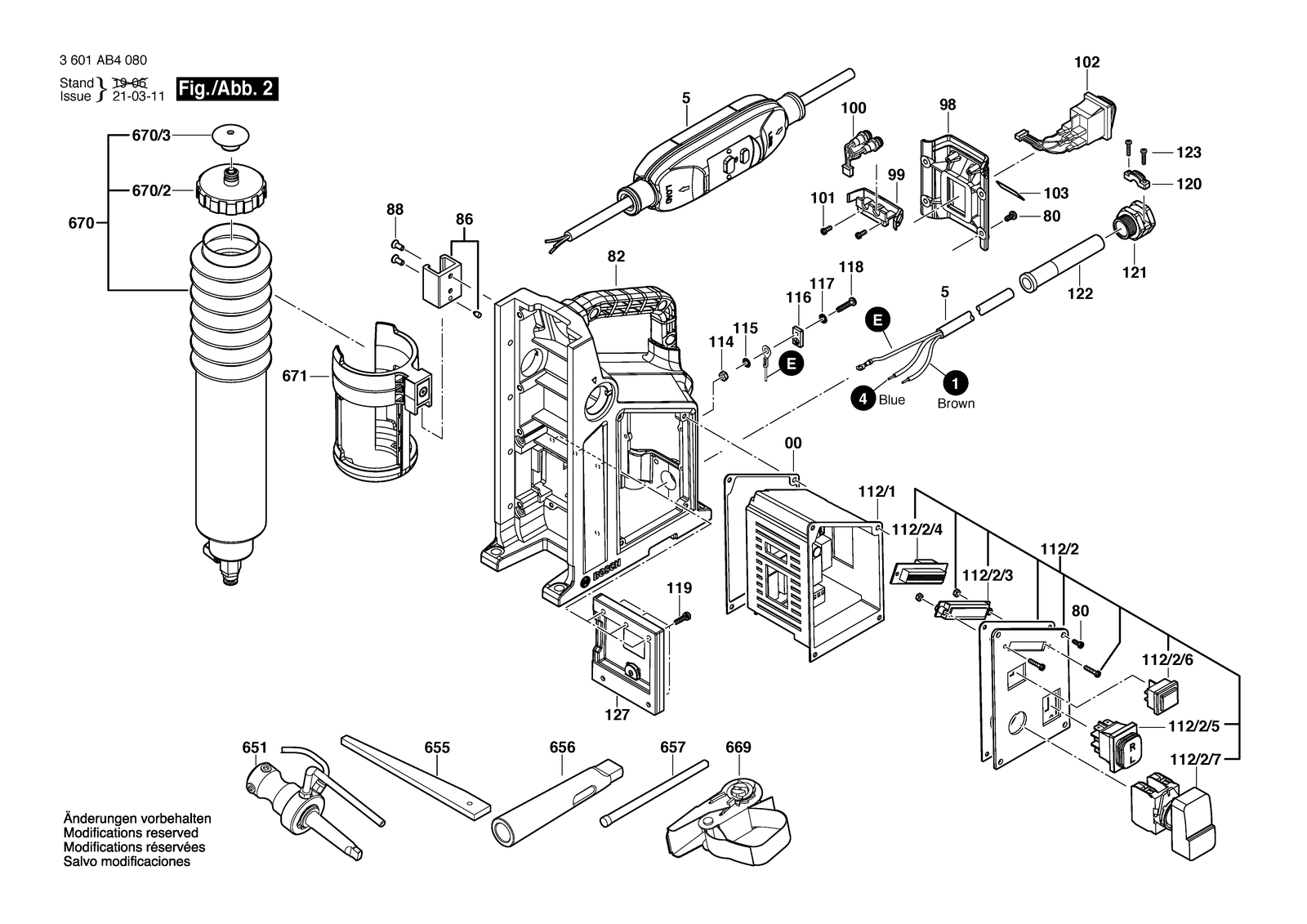 Bosch GBM 50-2 parts diagram, sheet 2