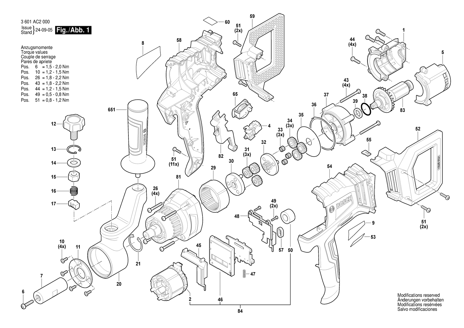 Bosch GRW 18V-120 parts diagram, sheet 1