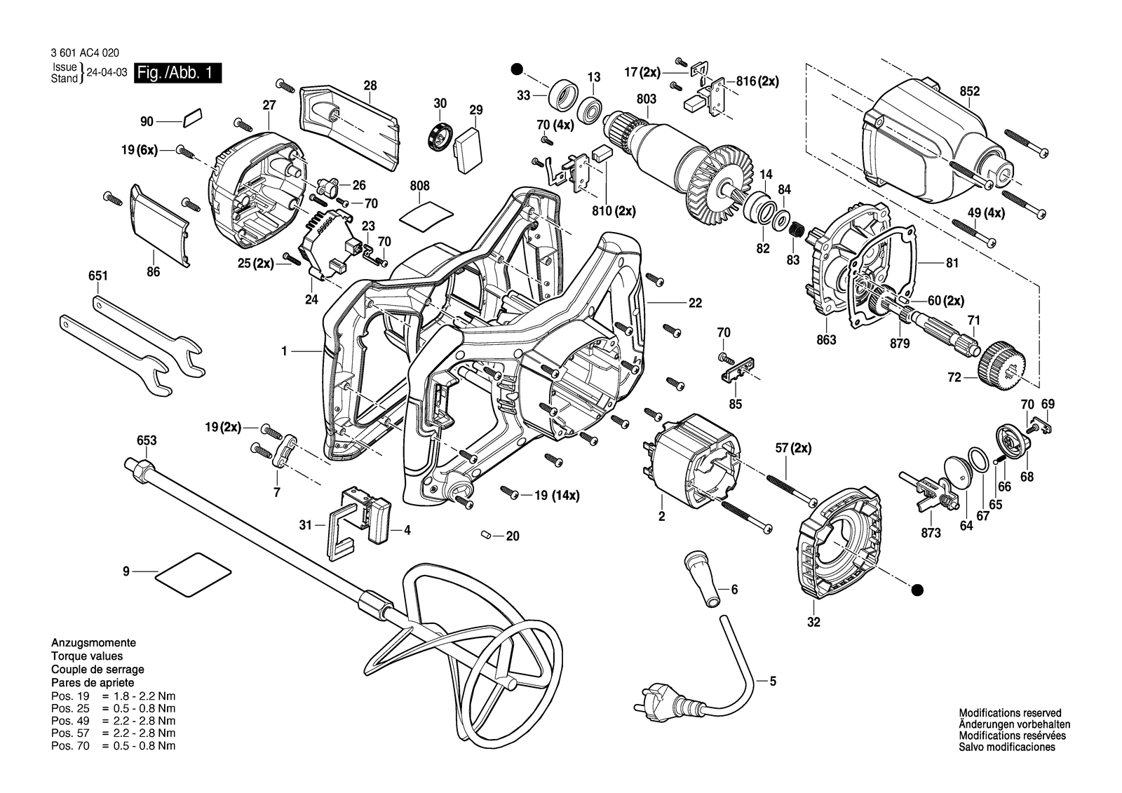 Bosch GRW 140 parts diagram, sheet 1