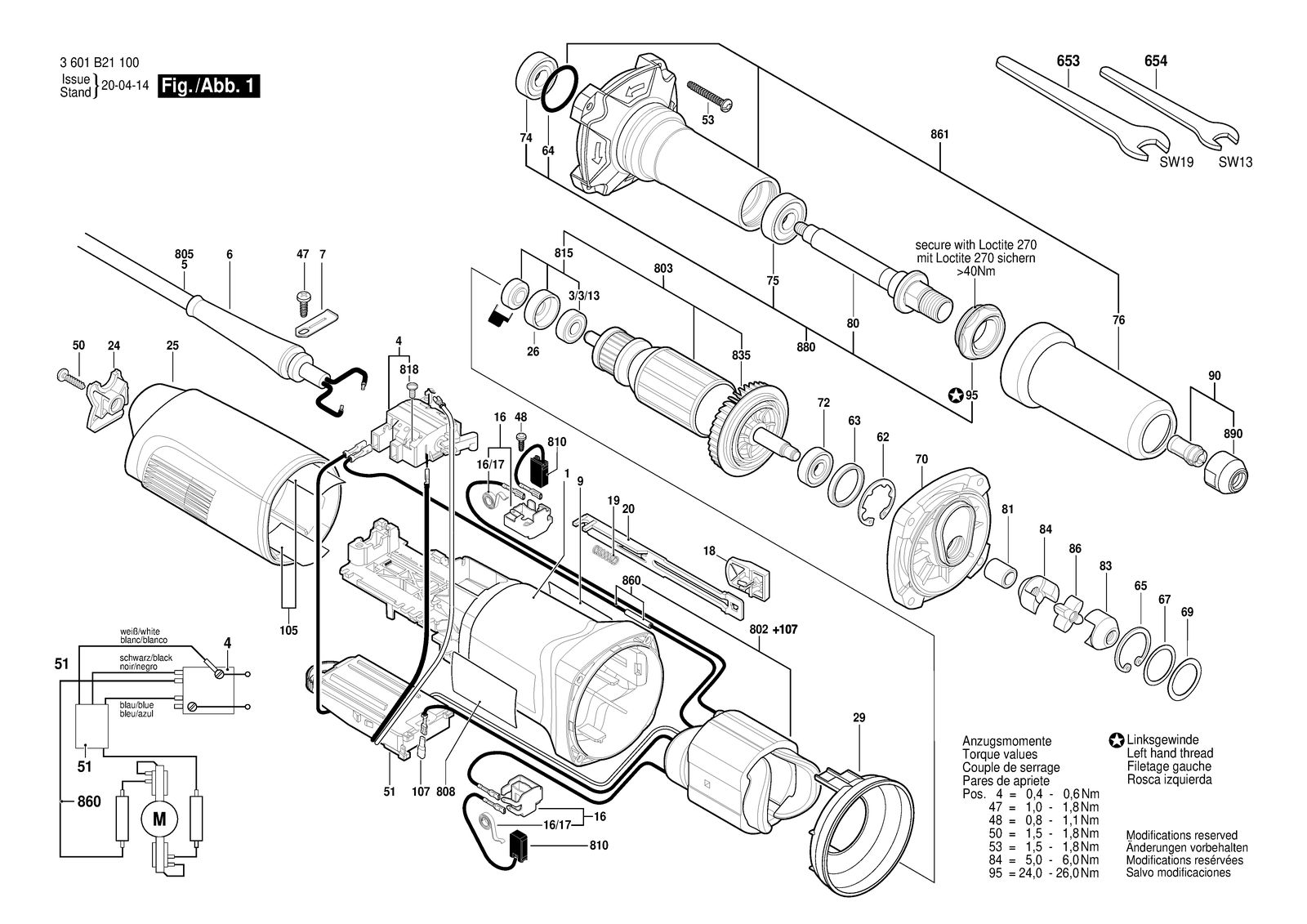 Bosch GGS 28 CE parts diagram, sheet 1