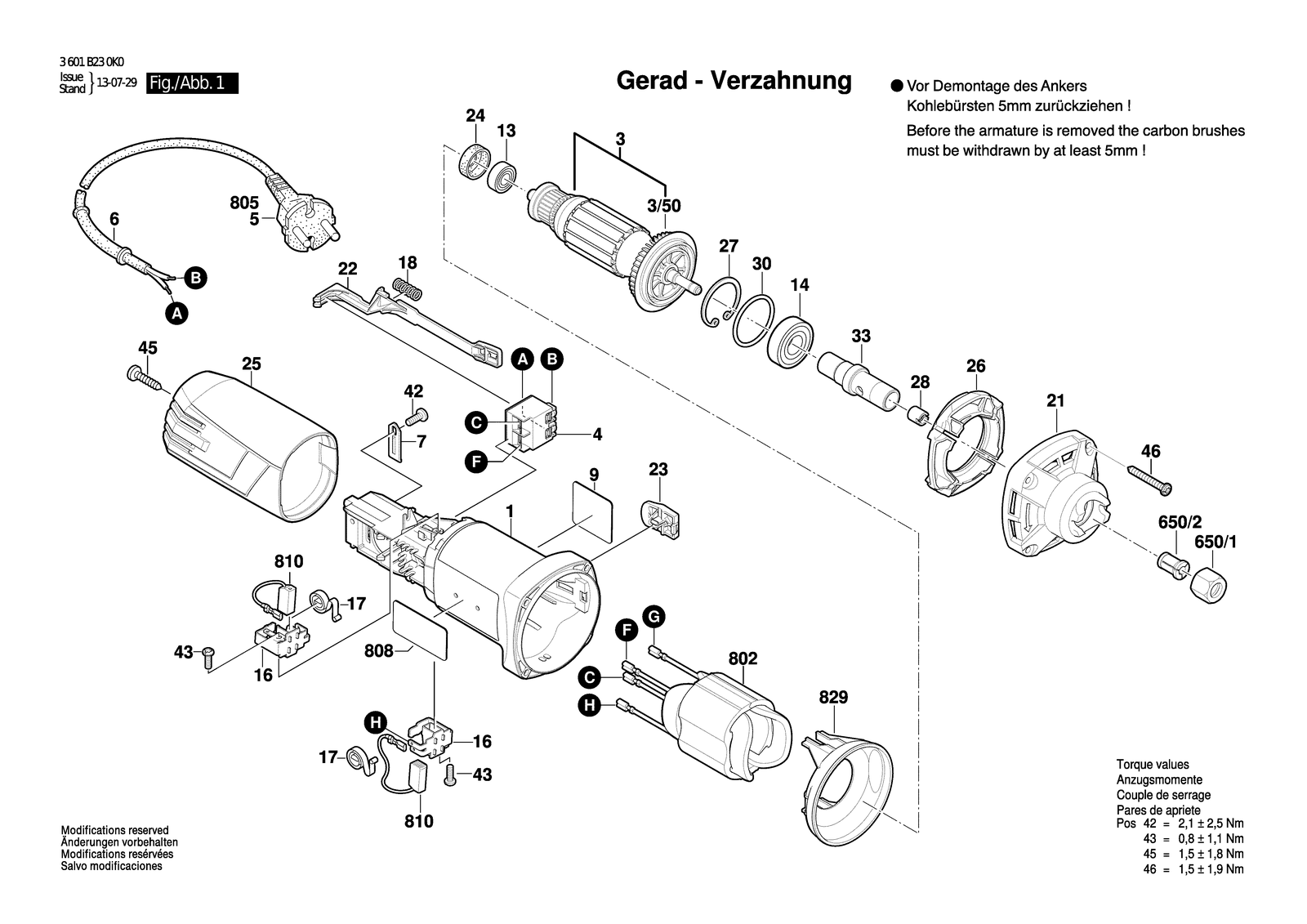 Bosch GGS 28 parts diagram, sheet 1