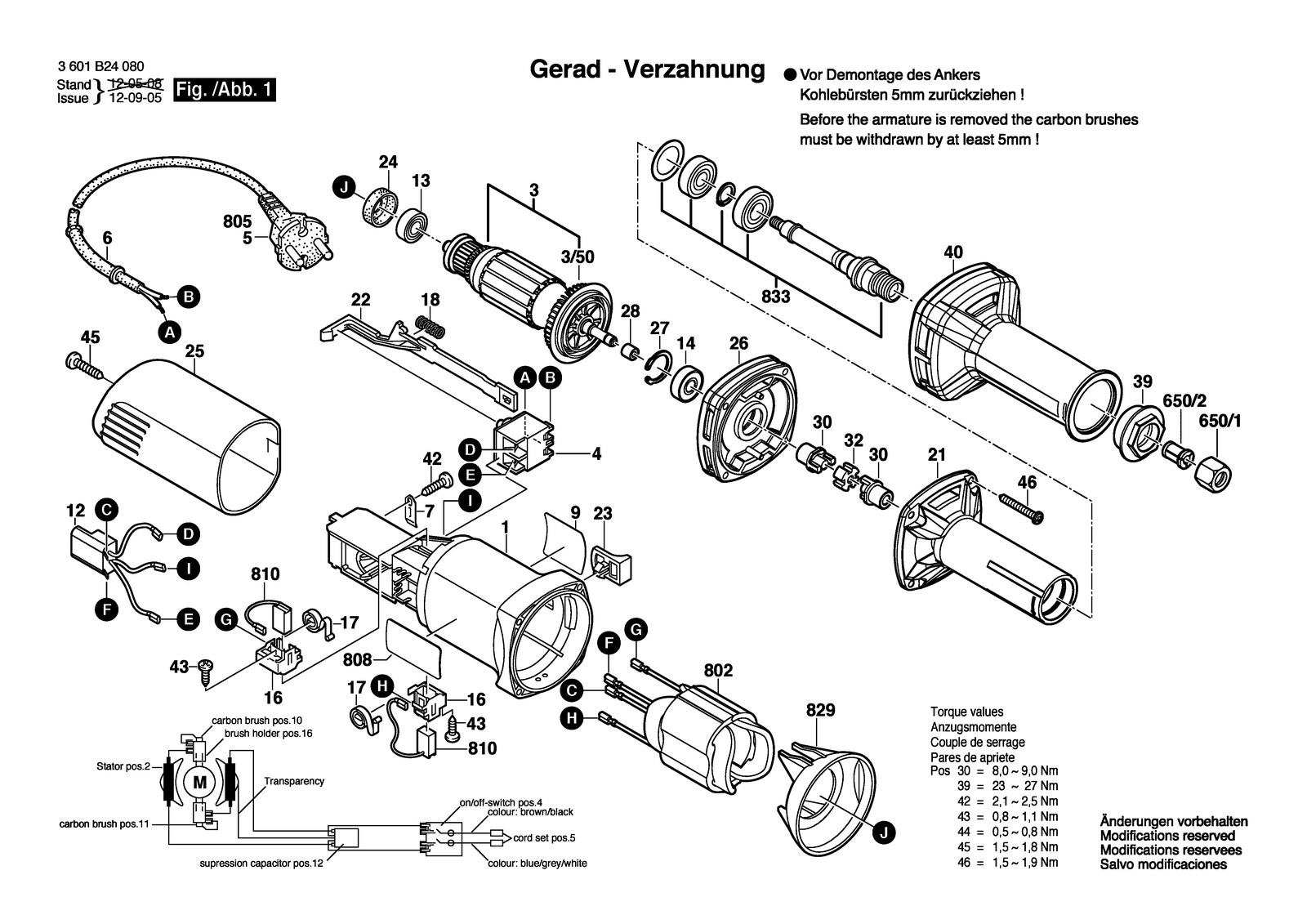 Bosch GGS 5000 L parts diagram, sheet 1