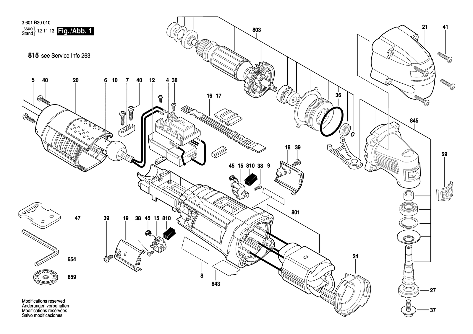 Bosch MX25E parts diagram, sheet 1
