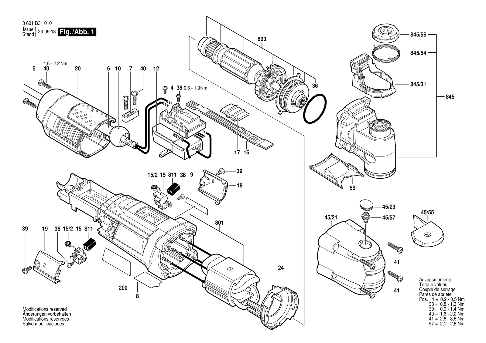 Bosch GOP 40-30 parts diagram, sheet 1
