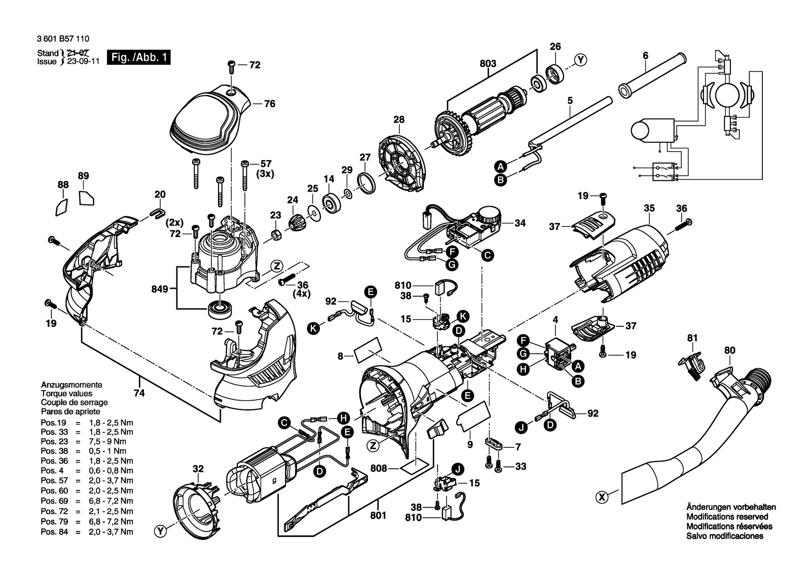Bosch GET 75-6 parts diagram, sheet 1