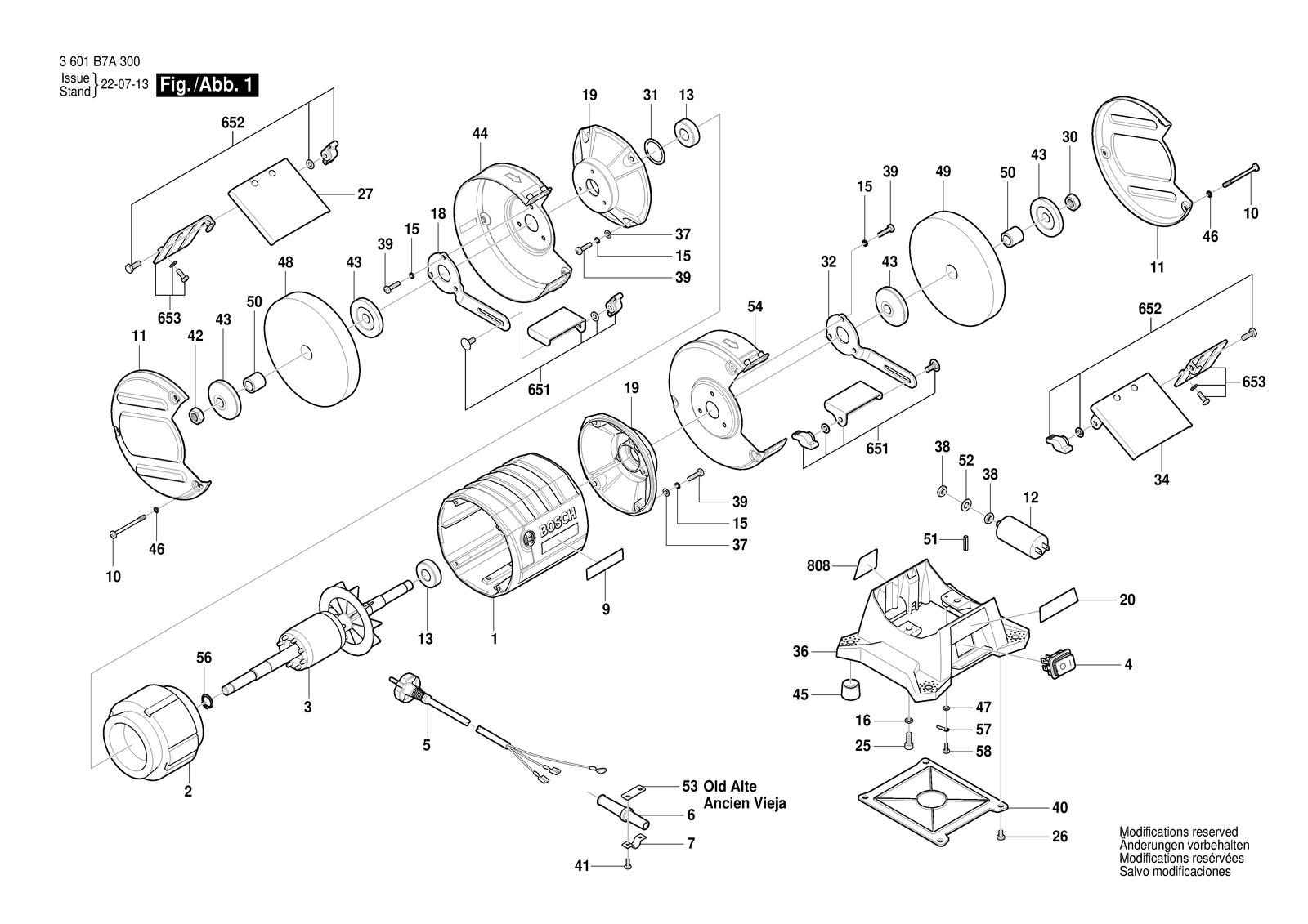 Bosch GBG 35-15 parts diagram, sheet 1