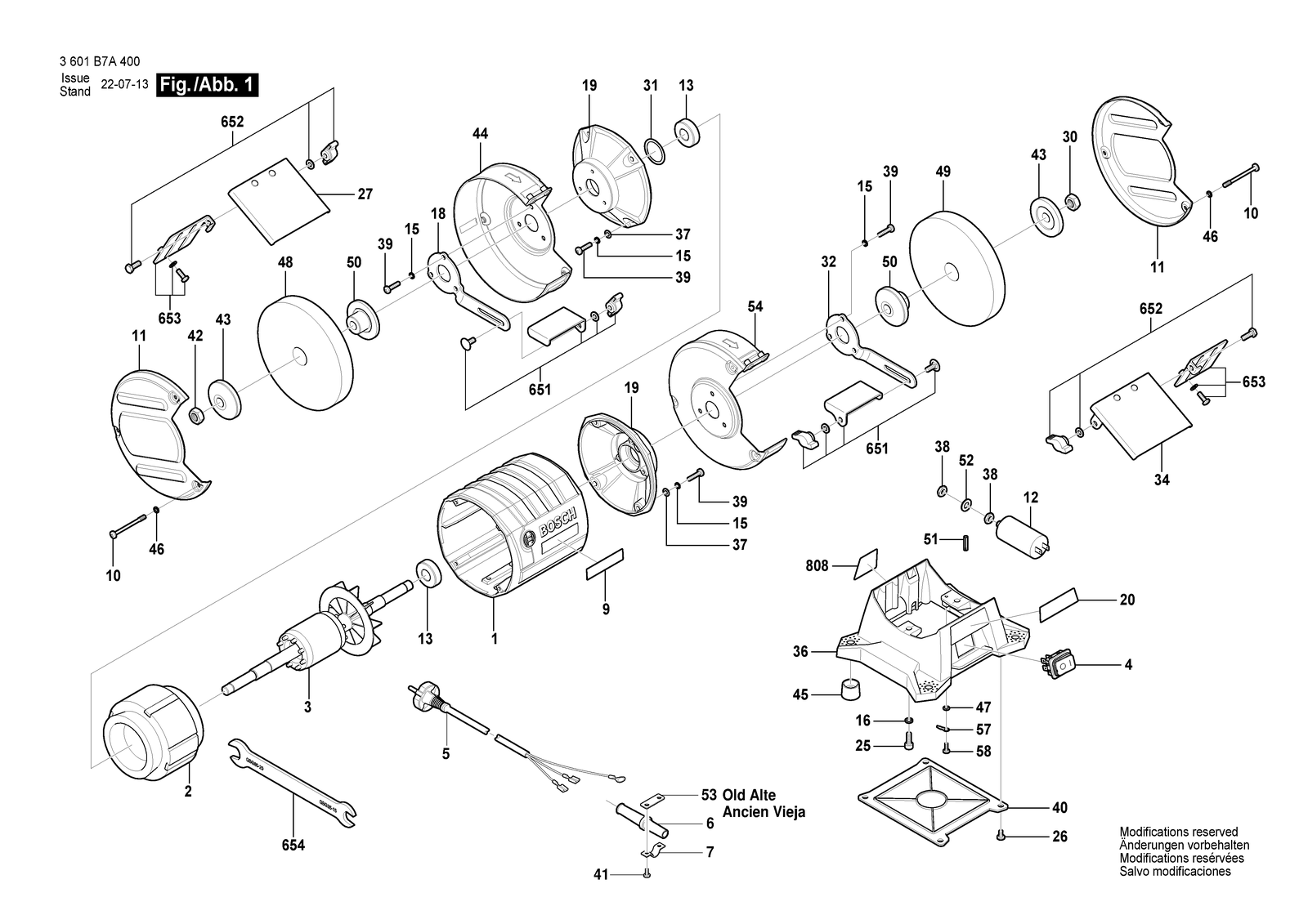 Bosch GBG 60-20 parts diagram, sheet 1