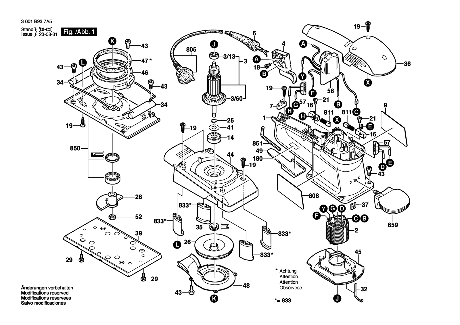 Bosch BOS-280 parts diagram, sheet 1