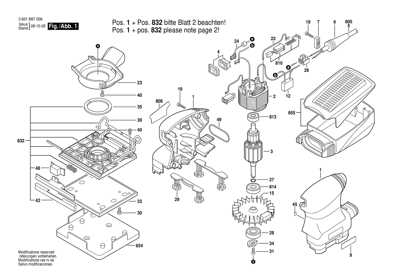 Bosch GSS 140 parts diagram, sheet 1