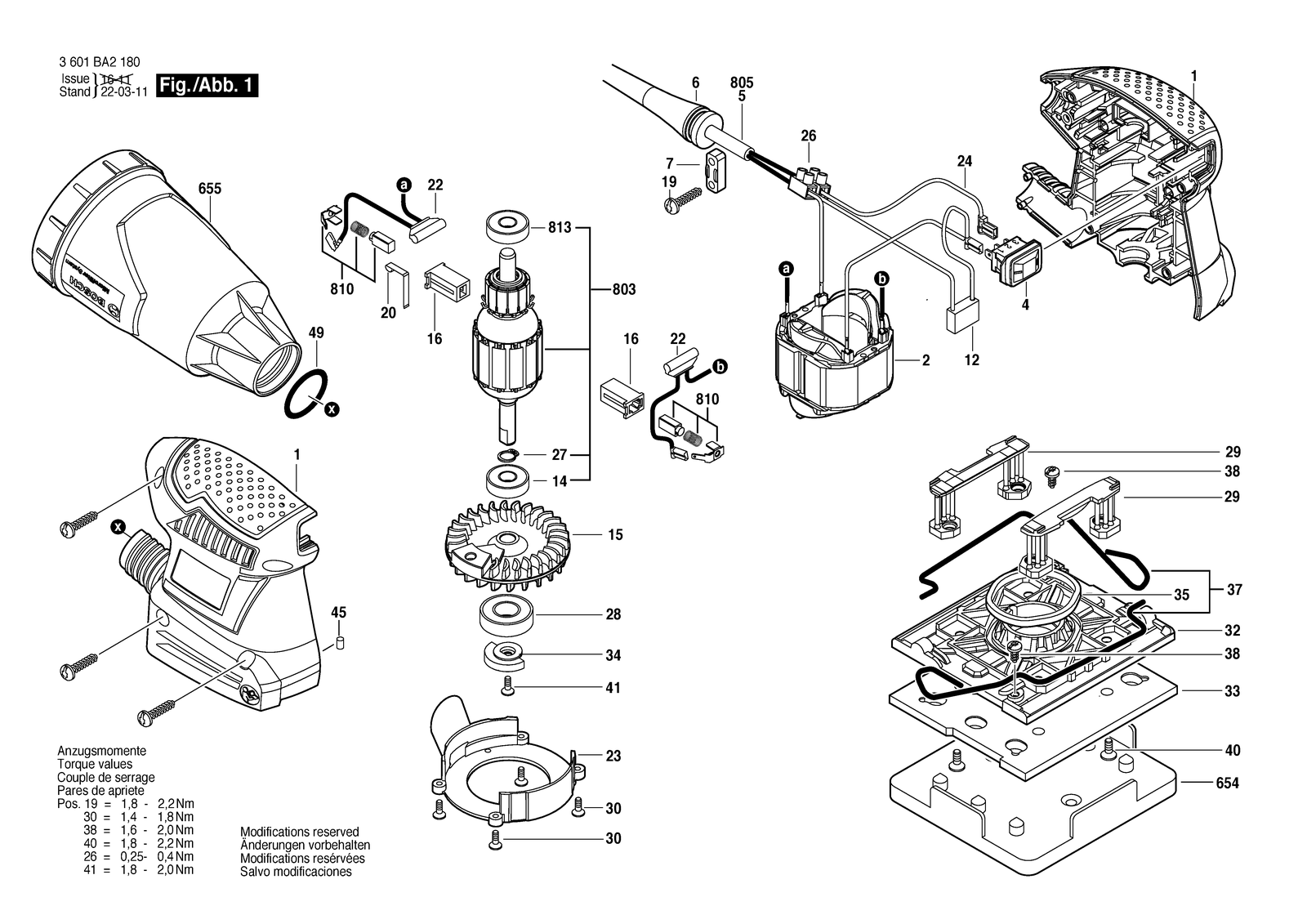 Bosch GSS 1400 A parts diagram, sheet 1