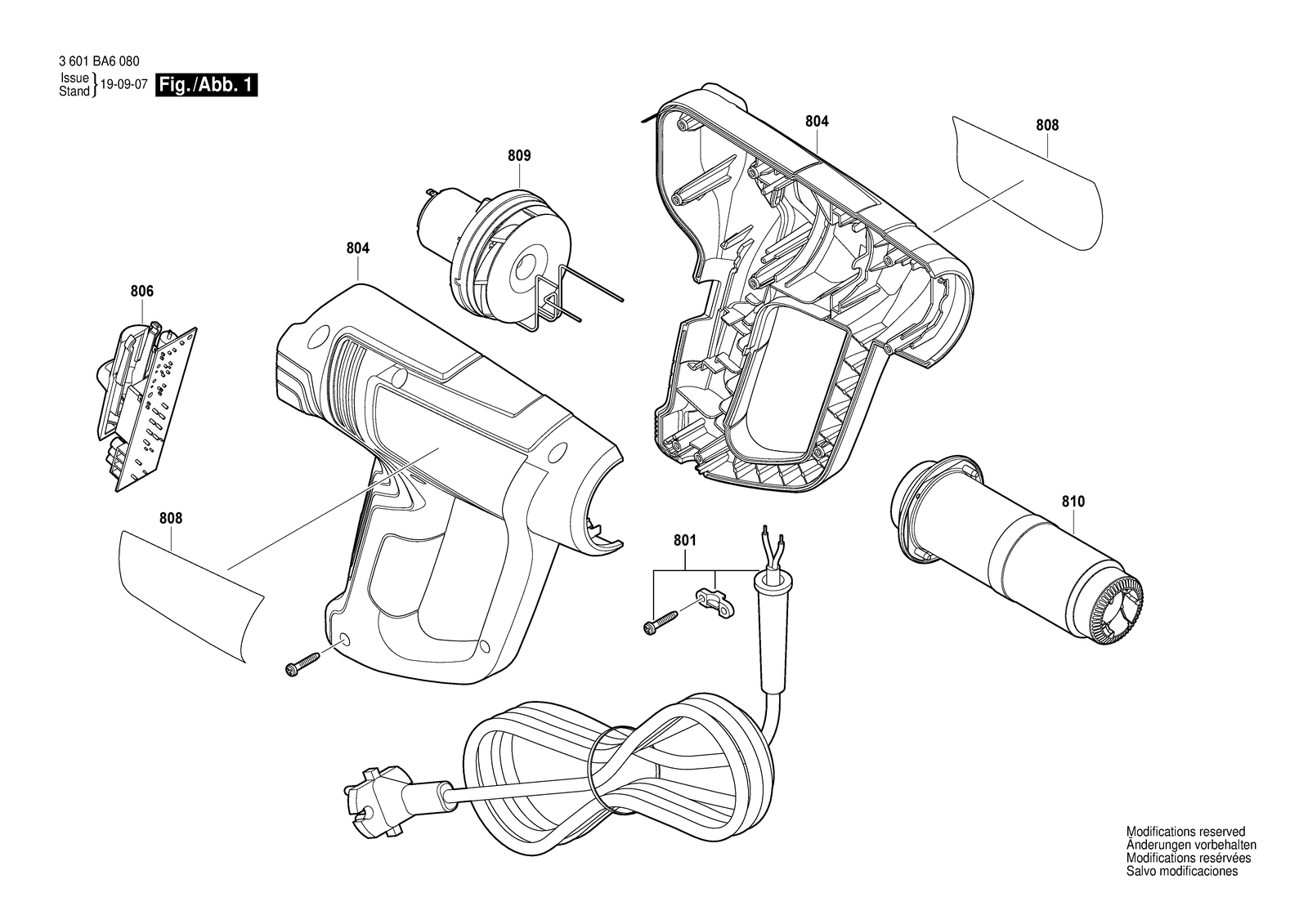 Bosch GHG 16-50 parts diagram, sheet 1