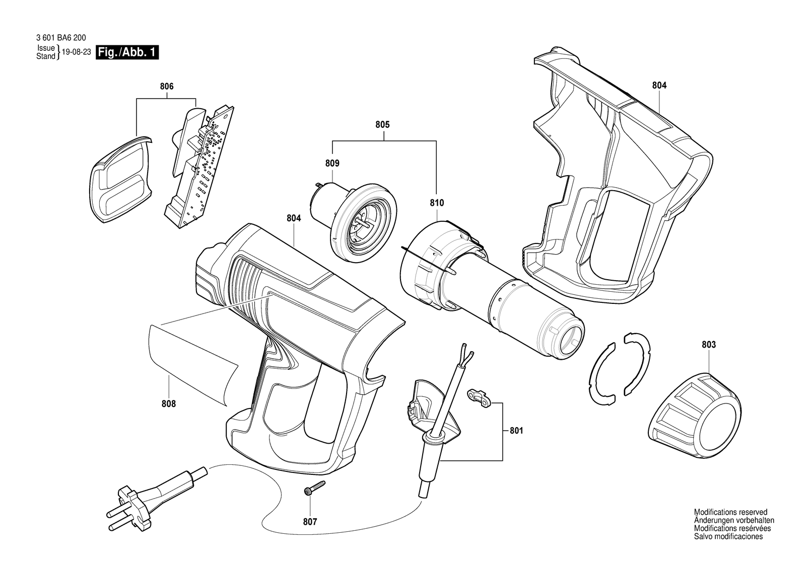 Bosch GHG 20-63 parts diagram, sheet 1