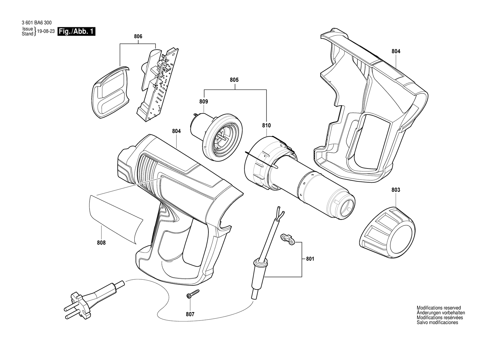 Bosch GHG 23-66 parts diagram, sheet 1
