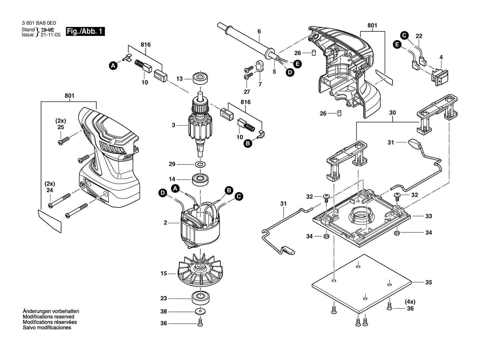 Bosch GSS 140 parts diagram, sheet 1
