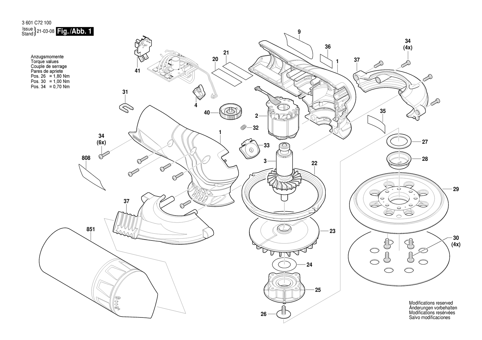 Bosch GEX 12V-125 parts diagram, sheet 1