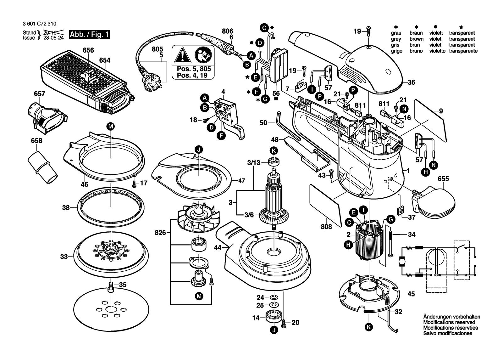 Bosch GEX 34-150 parts diagram, sheet 1