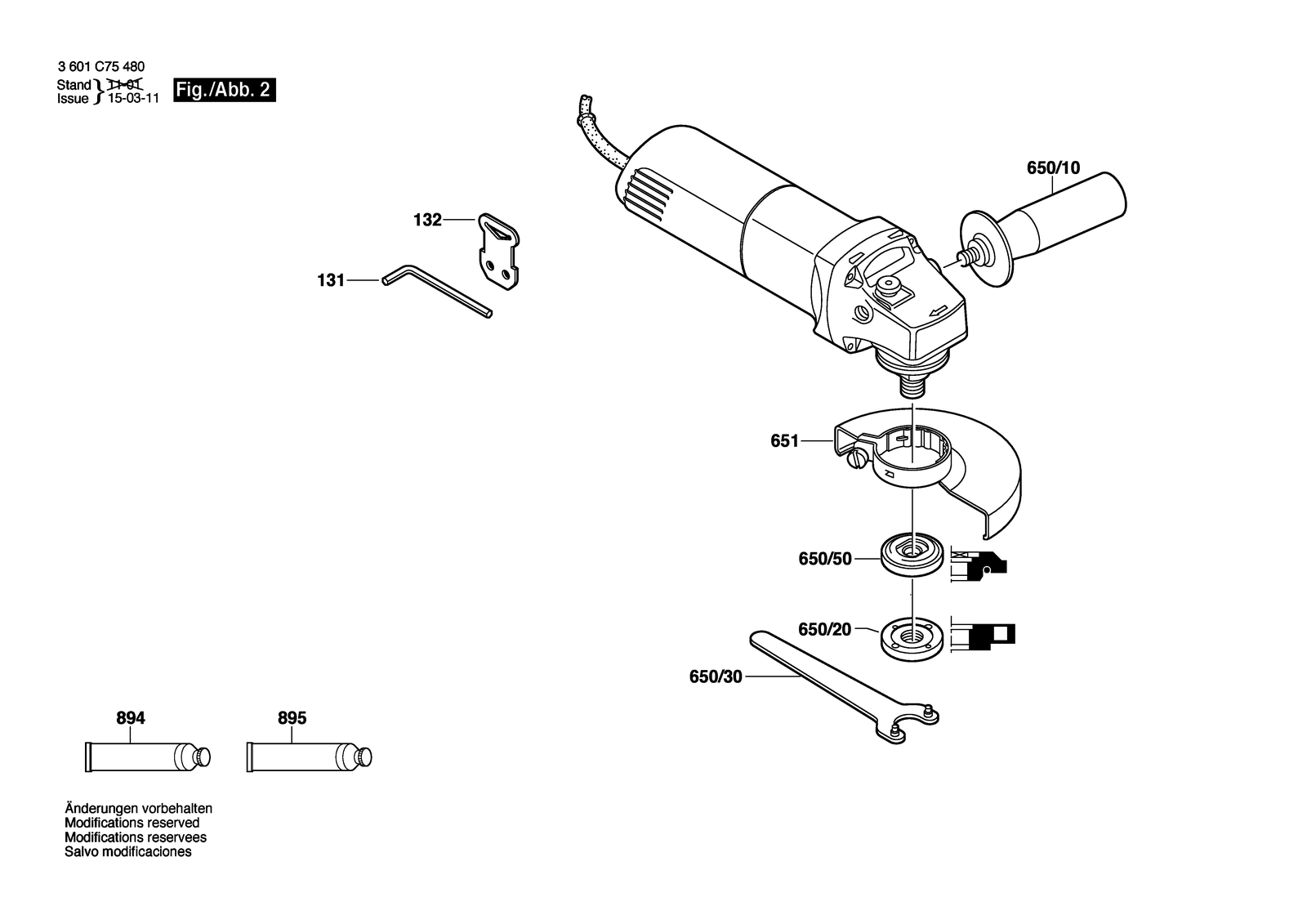 Bosch TWS 6000 parts diagram, sheet 2