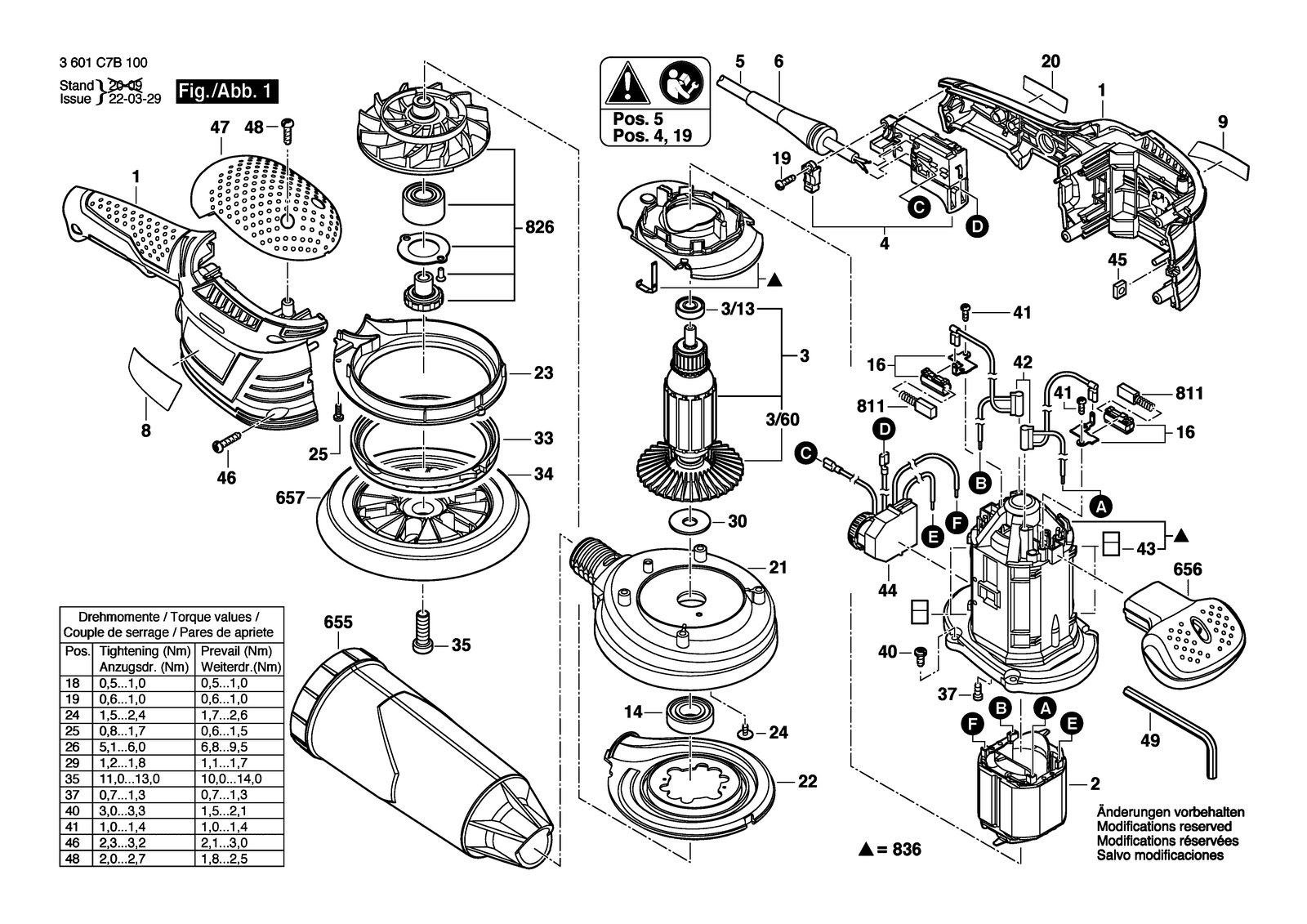 Bosch BROS-125/150 AVE parts diagram, sheet 1